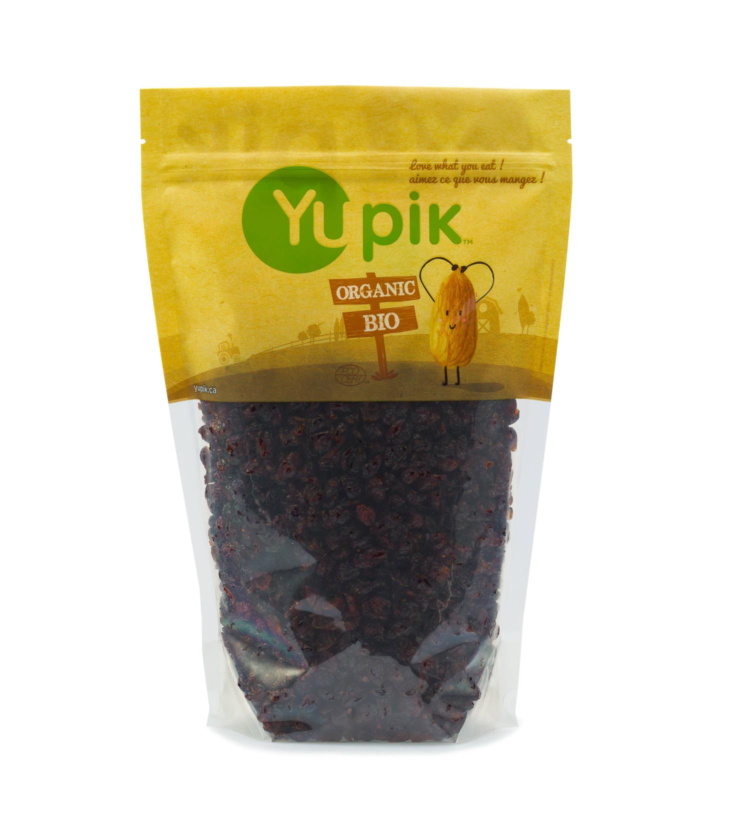 Yupik Organic Apple Juice Infused Dried Cranberries 2.2 lb - Non-GMO, Vegan, Gluten-Free - Buy Online on SooperMarket.com