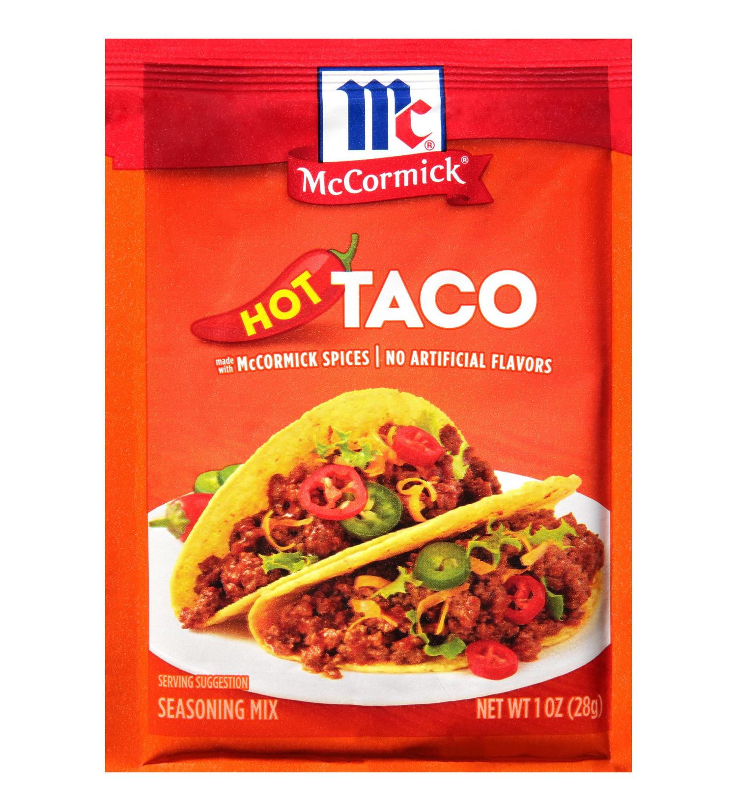 McCormick Hot Taco Seasoning Mix 1 oz (Pack of 12) - Perfect for Spicing Up Your Tacos! - Buy Online on SooperMarket.com
