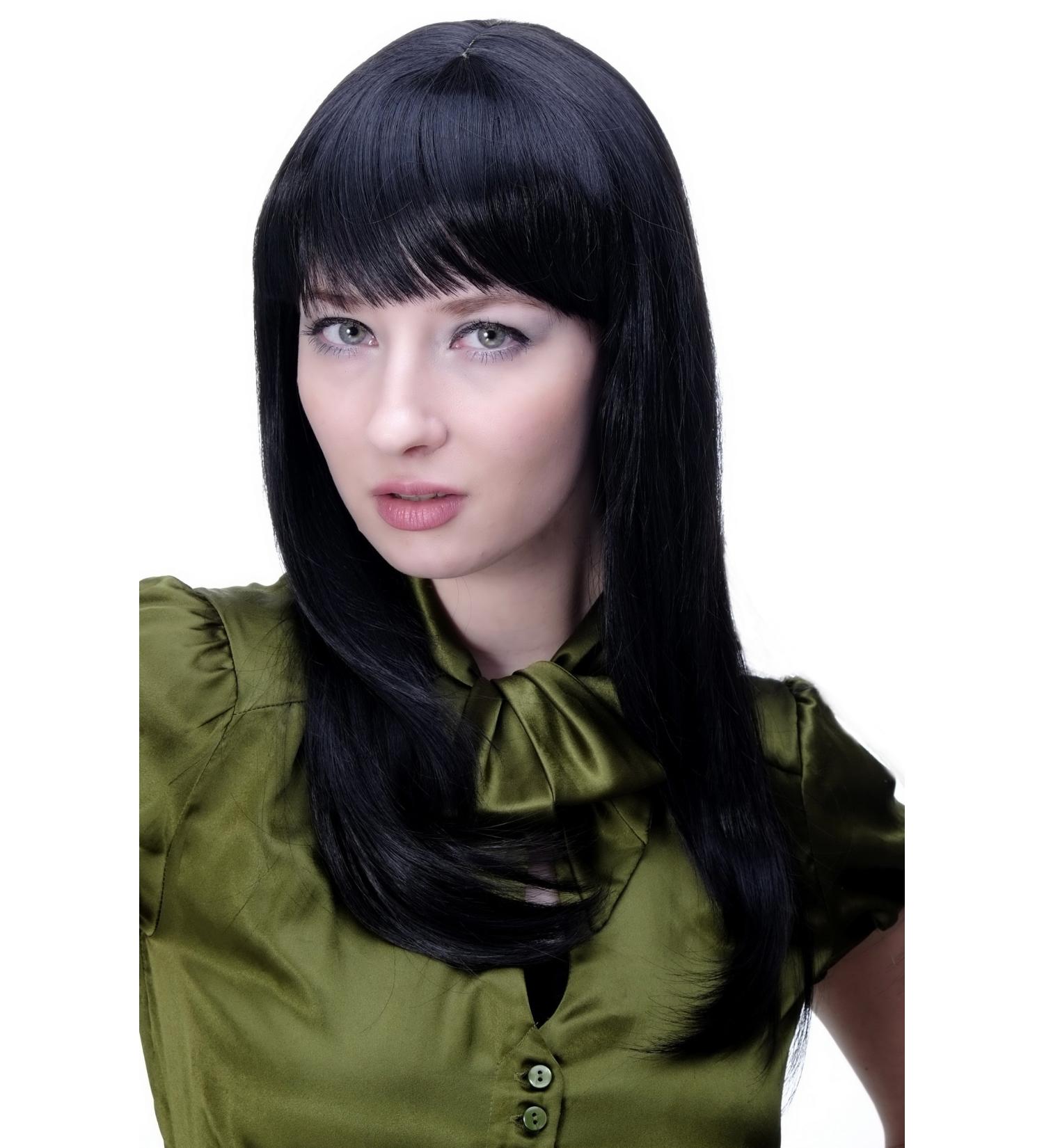 Buy WIG ME UP 3114-2 Black Gothic Wig with Cute Cheeky Bangs - Long & Stylish International Shipping Available - Buy Online on SooperMarket.com
