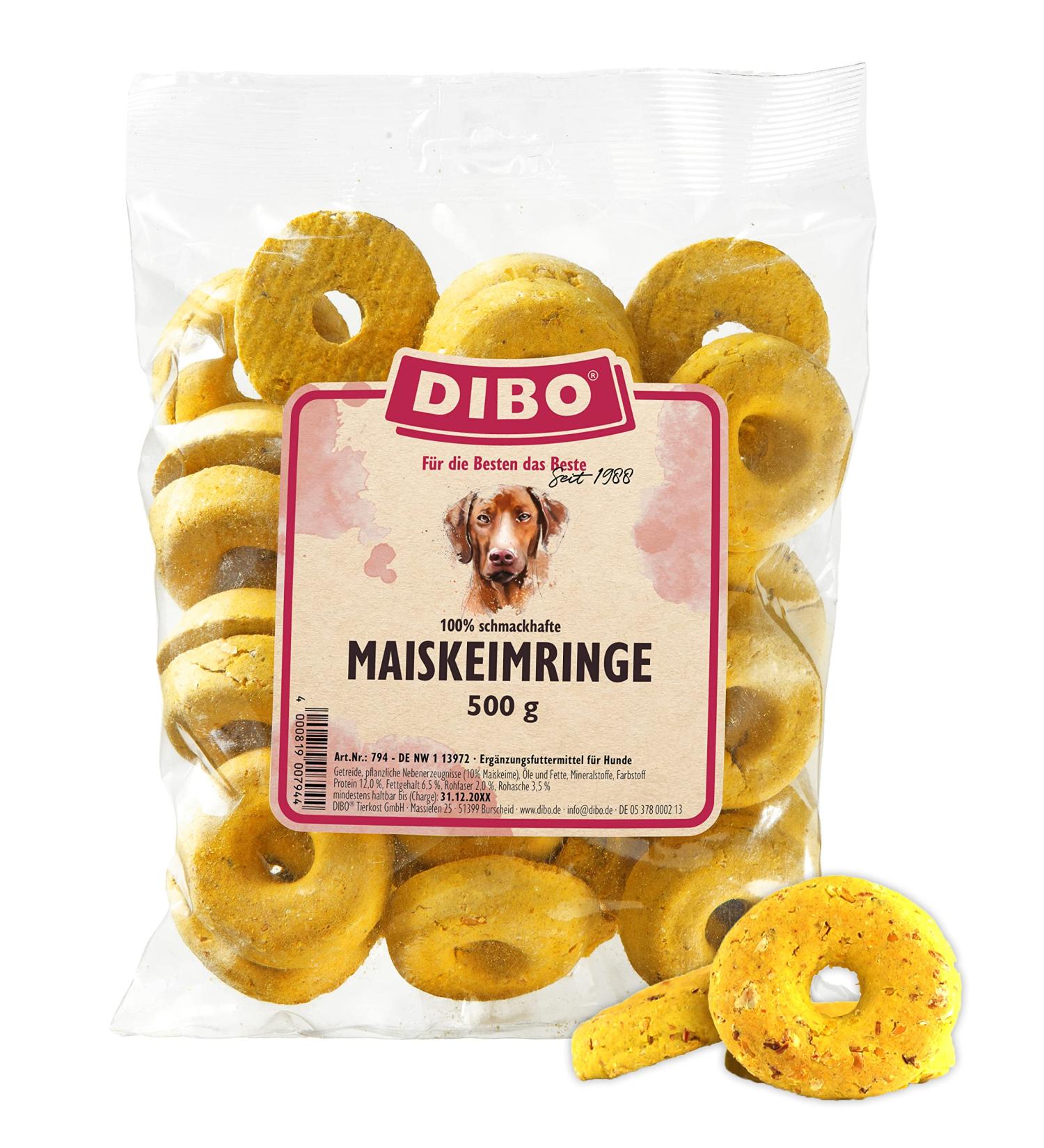 Corn Rings for Dogs - 500g Natural Baked Treats | Dibo Healthy Dog Snacks | BARF & Dog Biscuits - Buy Online on SooperMarket.com