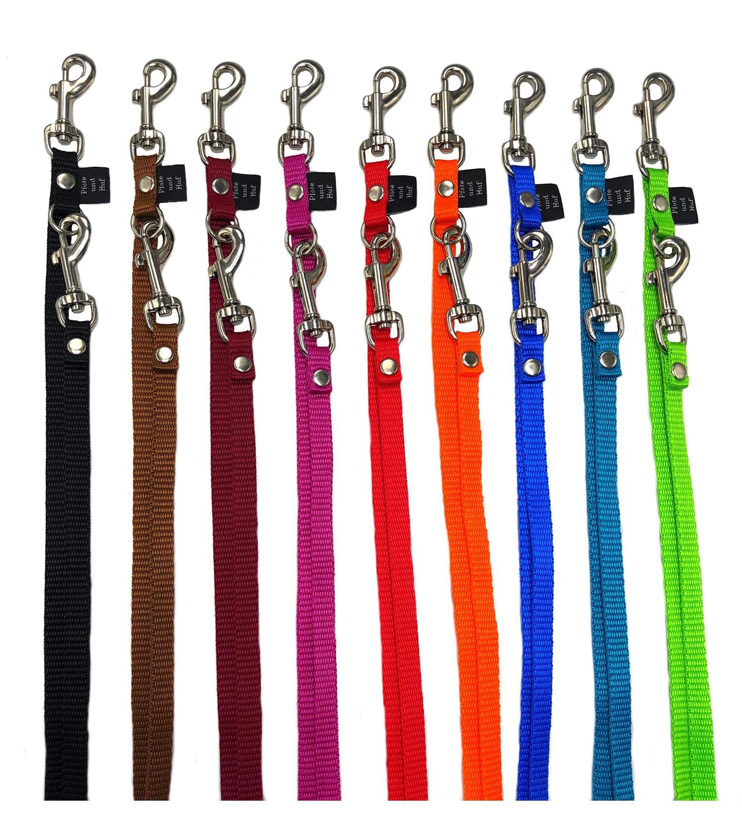 Elropet dog leash small dogs mini double linen 3/4/5 times adjustable 2m-5m 10mm (3.50m 4 times adjustable bordeaux) 3.50m 4 times adjustable bordeauxx