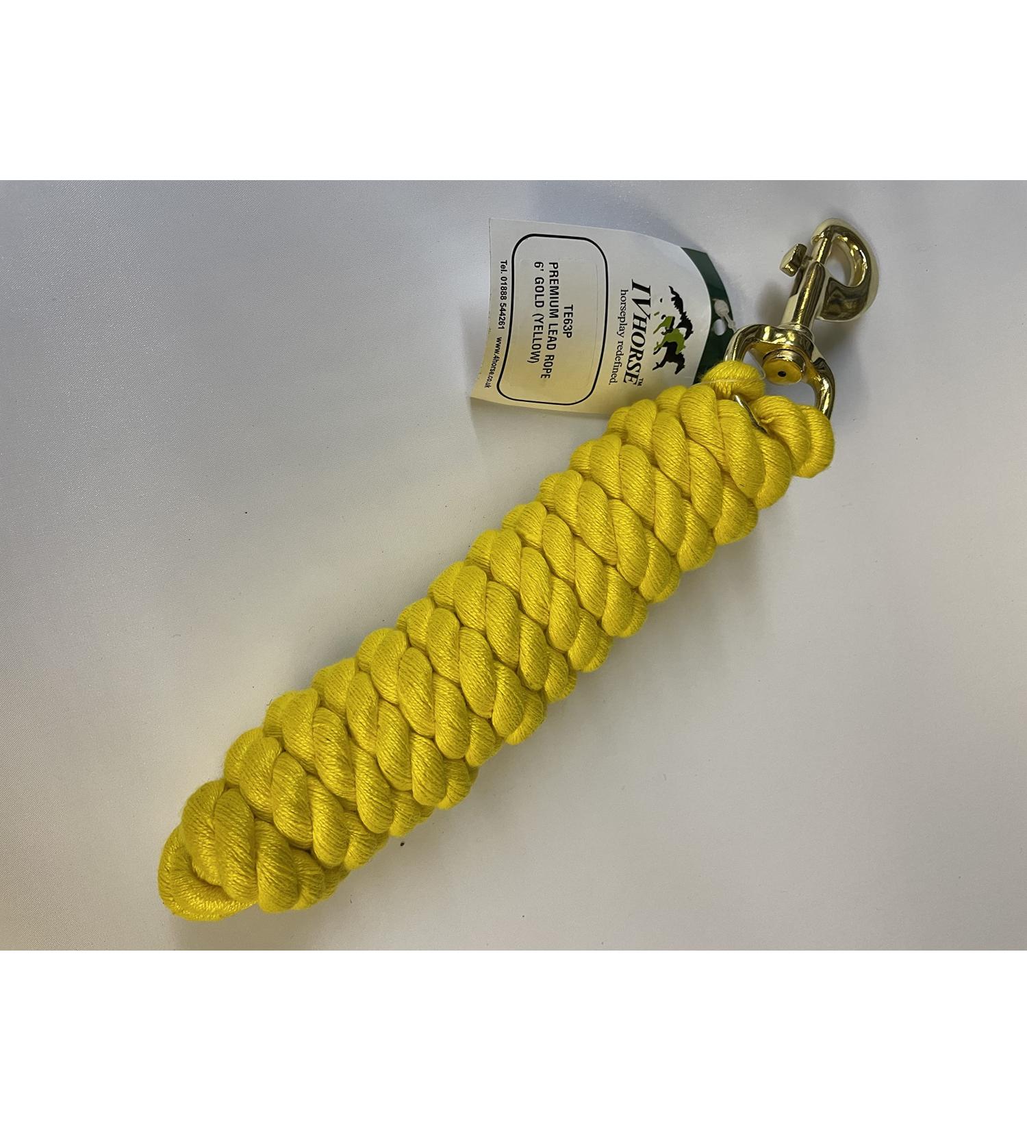 IV Horse 6' Plain Acrylic Leadrope (Yellow)