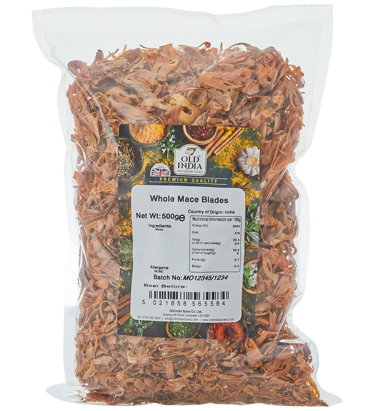 Old India Whole Mace Blades 500g - Premium Quality Spice for Culinary Delights - Buy Online on SooperMarket.com
