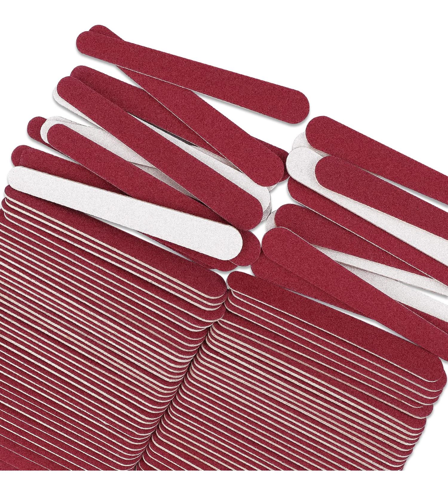 JSRQT 100 Pieces Nail File Set Cushioned Emery Boards Double Sided Acrylic Nail File Mini Nail Files Bulk for Women Girls Nail Filer Nail File Buffer Set Manicure Tool for Natural Acrylic Fake Nails - Buy Online on SooperMarket.com