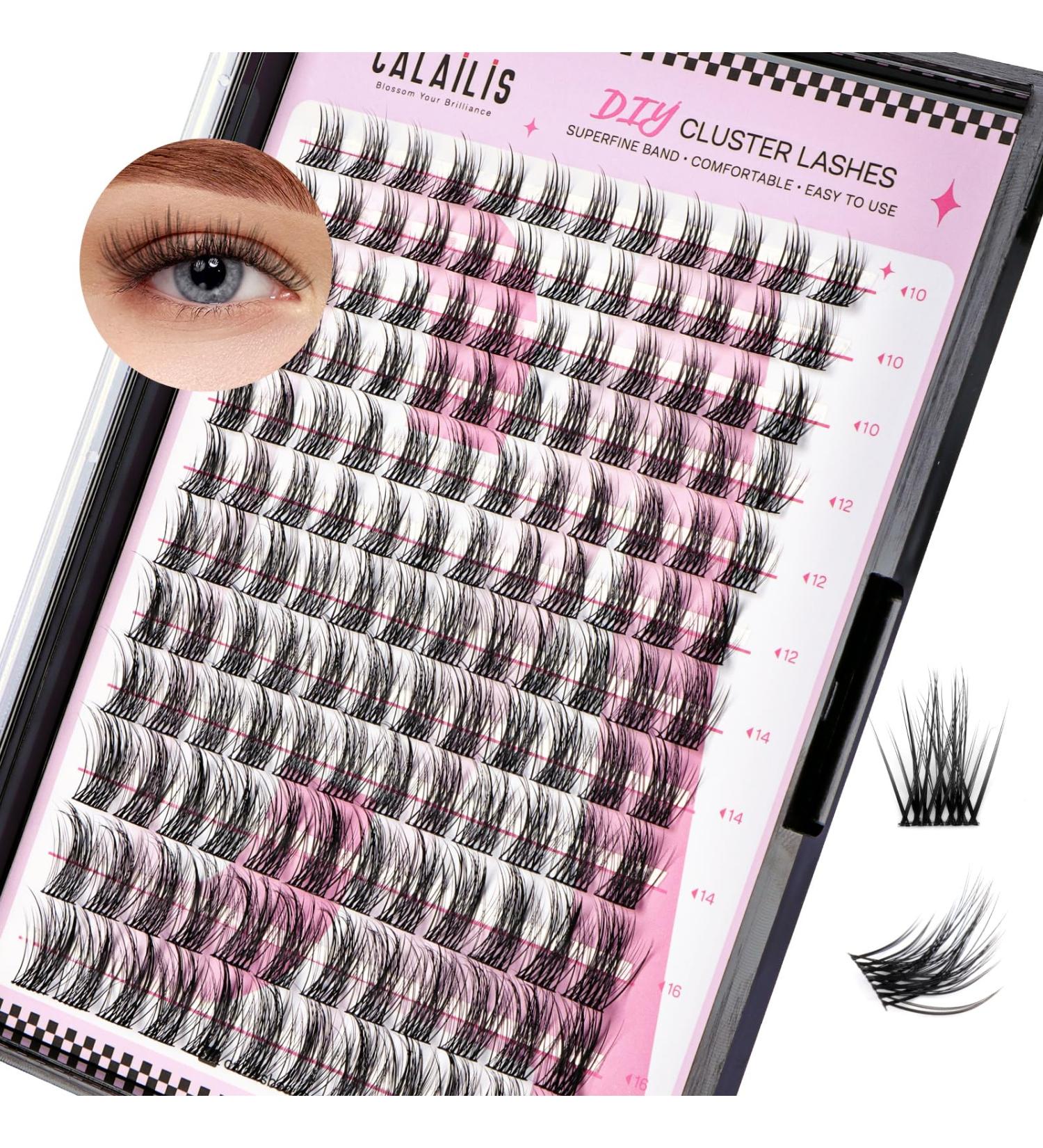 Calailis 120 PCs D Curl Individual Eyelash Extensions | DIY Cluster & Volume Lashes for At-Home Use - Buy Online on SooperMarket.com