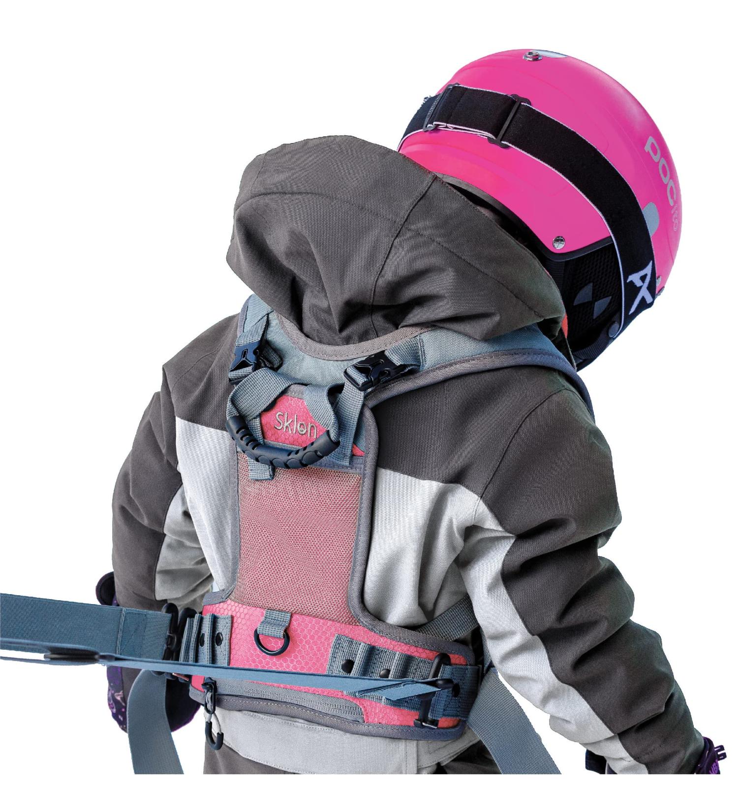 Ski and snowboard training urine for children- teach your child the basics of skiing and snowboarding- the first-class belt equipment for practicing and learning prepares it for the slopes.pink