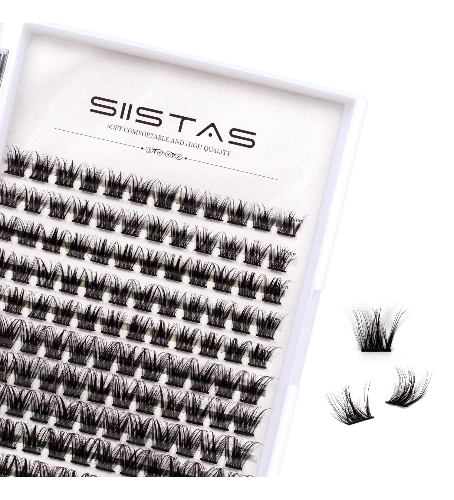 120 Clusters D Curl Wide Stem DIY Eyelash Extension Kit - 10-16mm Soft Fluffy False Lashes - W08# (08-mix) - Buy Online on SooperMarket.com