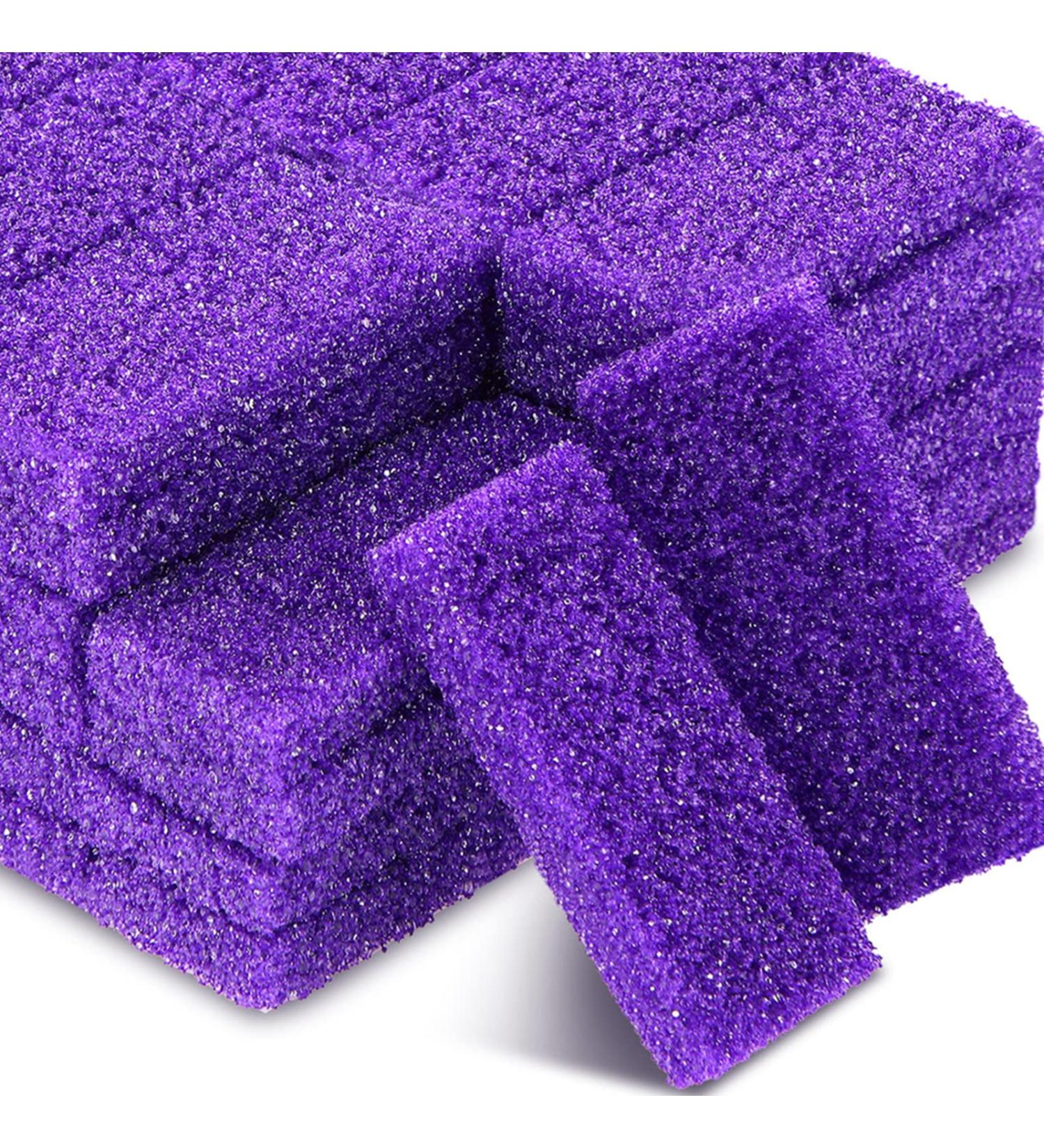 Batiyeer 100 Pcs Disposable Pumice Stone for Feet Scrubber - Foot Scrubber for Heel Callus Remover - Bath Spa Tool (Purple) - Buy Online on SooperMarket.com