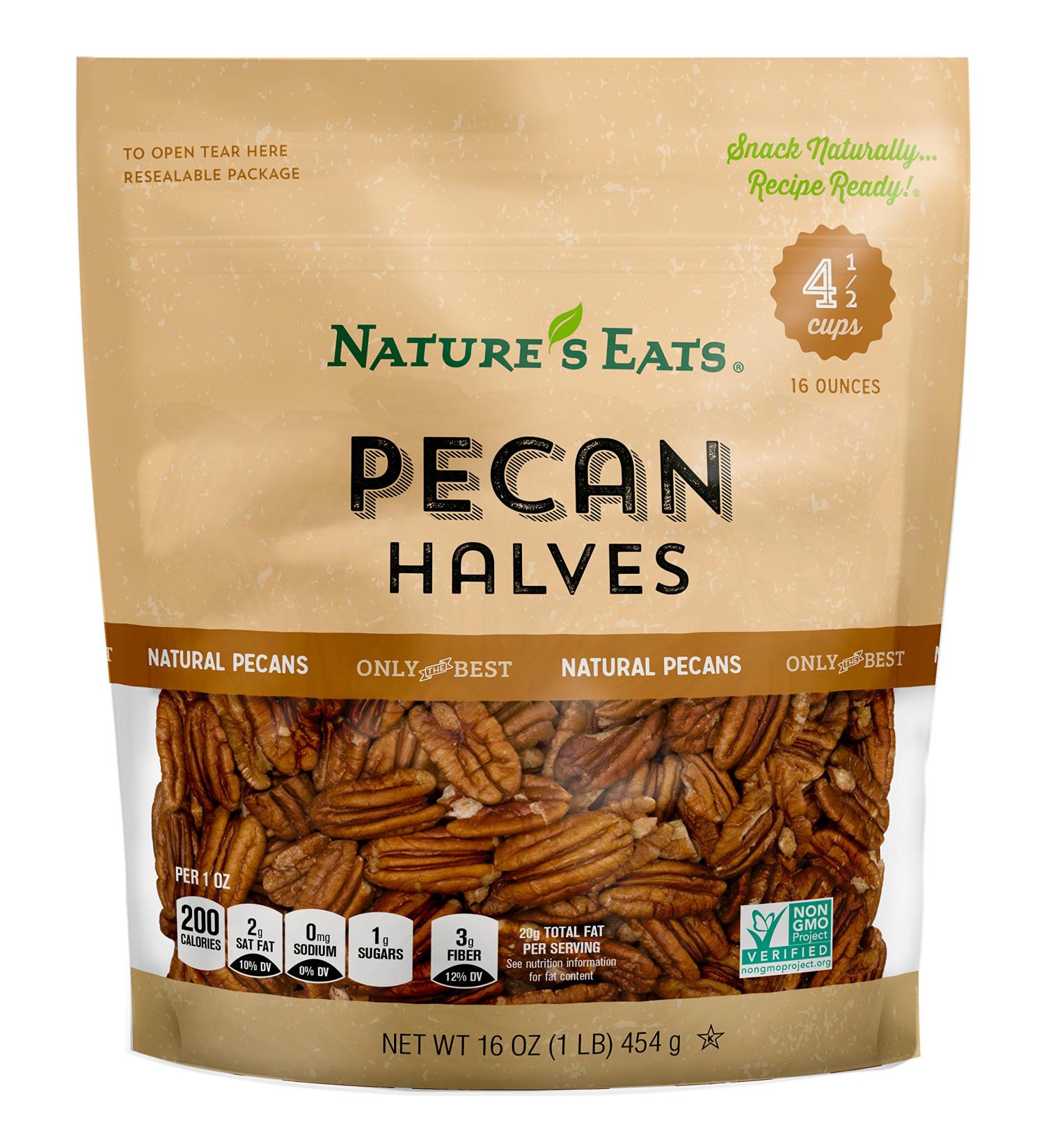 Nature's Eats Halves  Pecan  16 Ounce (Pack of 1) Basic - Buy Online on SooperMarket.com