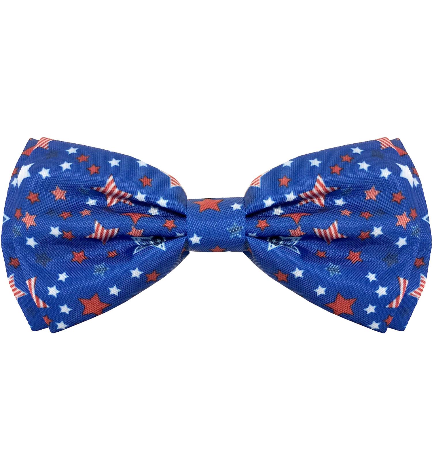 Huxley & Kent Boston Pops Pet Bow Tie (XL) | Patriotic 4th of July Collar Attachment | Red, White & Blue Fun Bow Tie for Dogs & Cats - Buy Online on SooperMarket.com