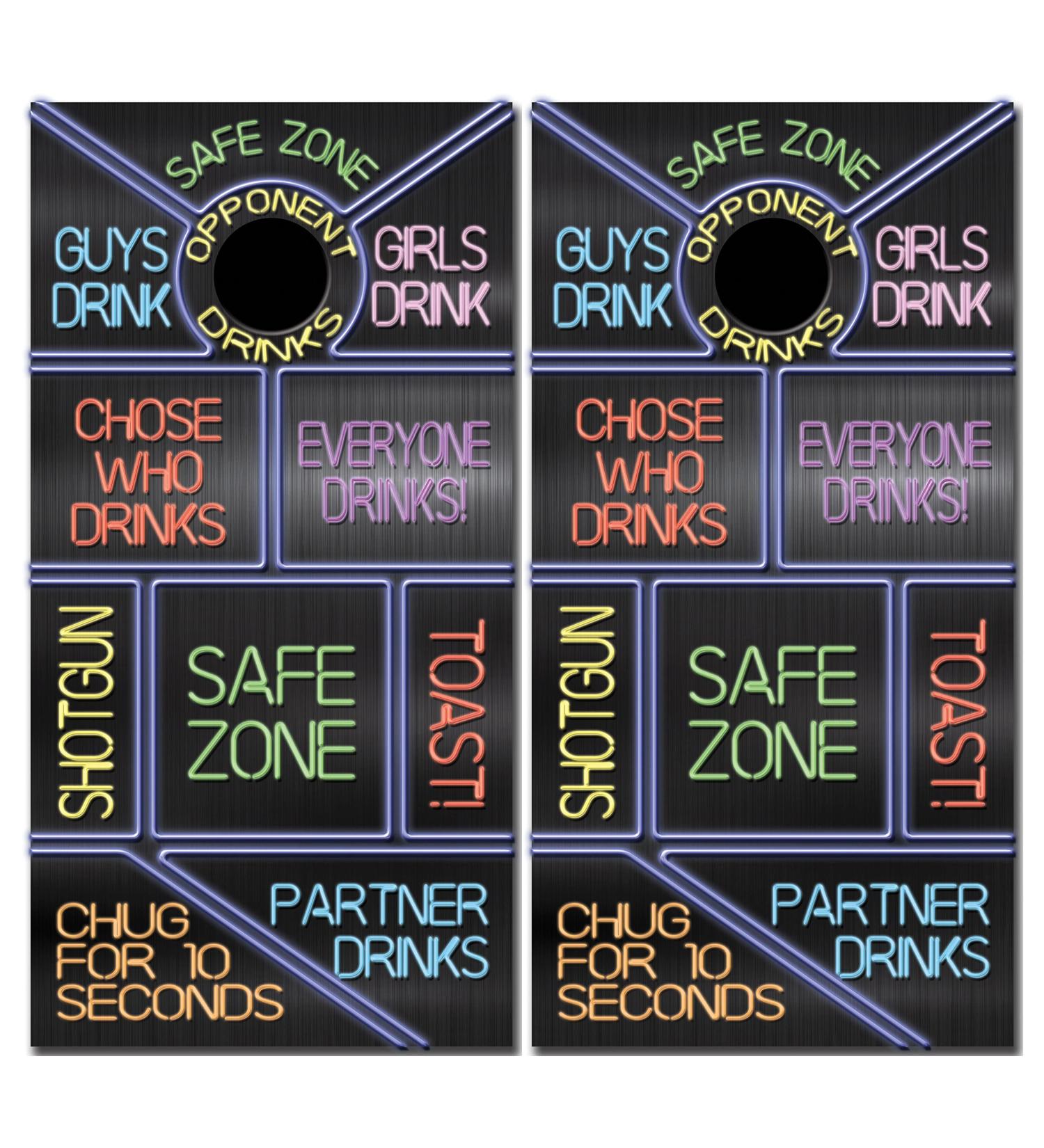 Tower Decals Drinking Game Cornhole Board Skins - Set of 2 | Laminated - Buy Online on SooperMarket.com