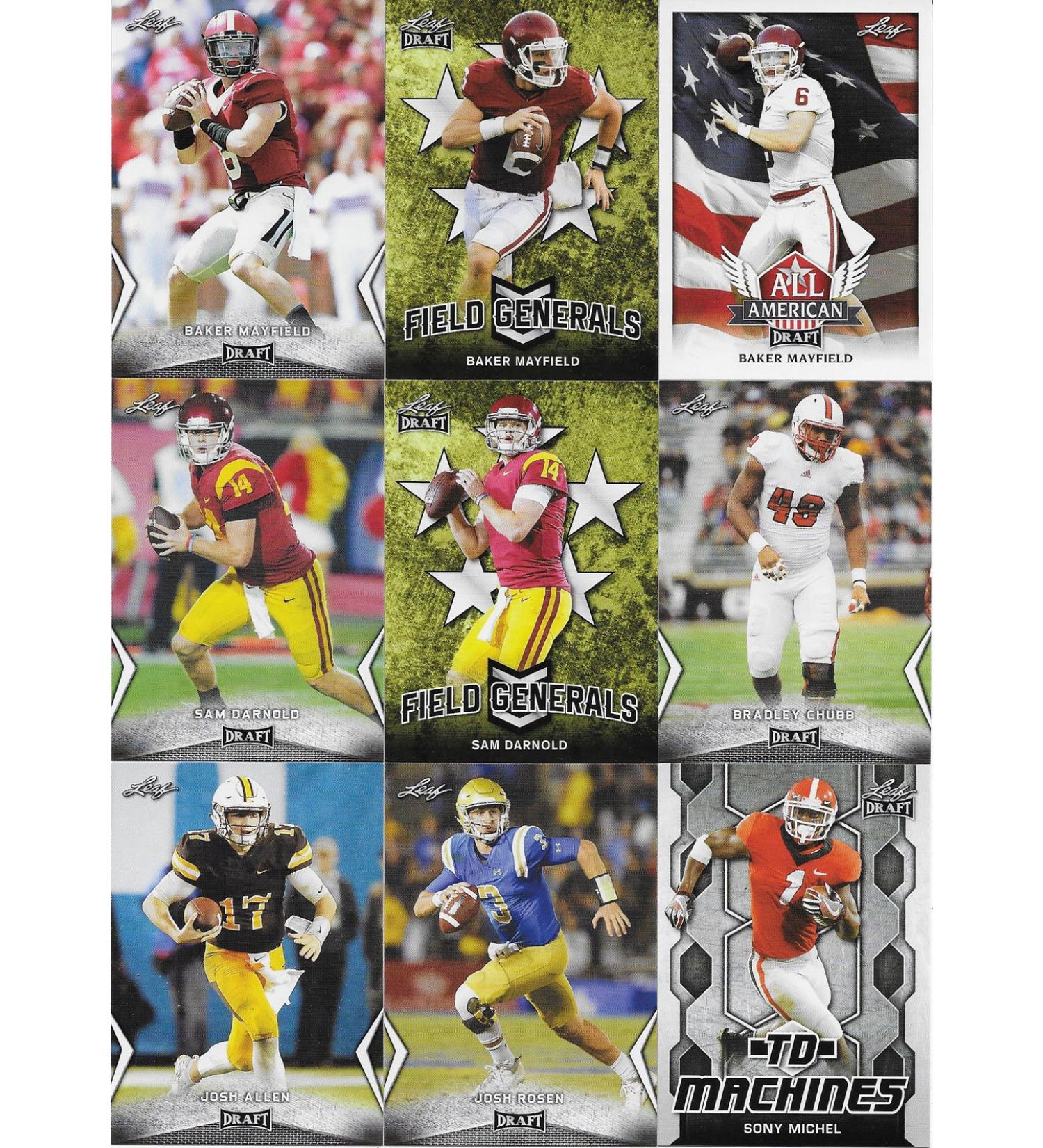 2018 Leaf NFL Draft Football Series Complete Mint 99 Card Master Set with Top Prospects Baker Mayfield, Josh Allen, Nick Chubb & More Inserts - Buy Online on SooperMarket.com
