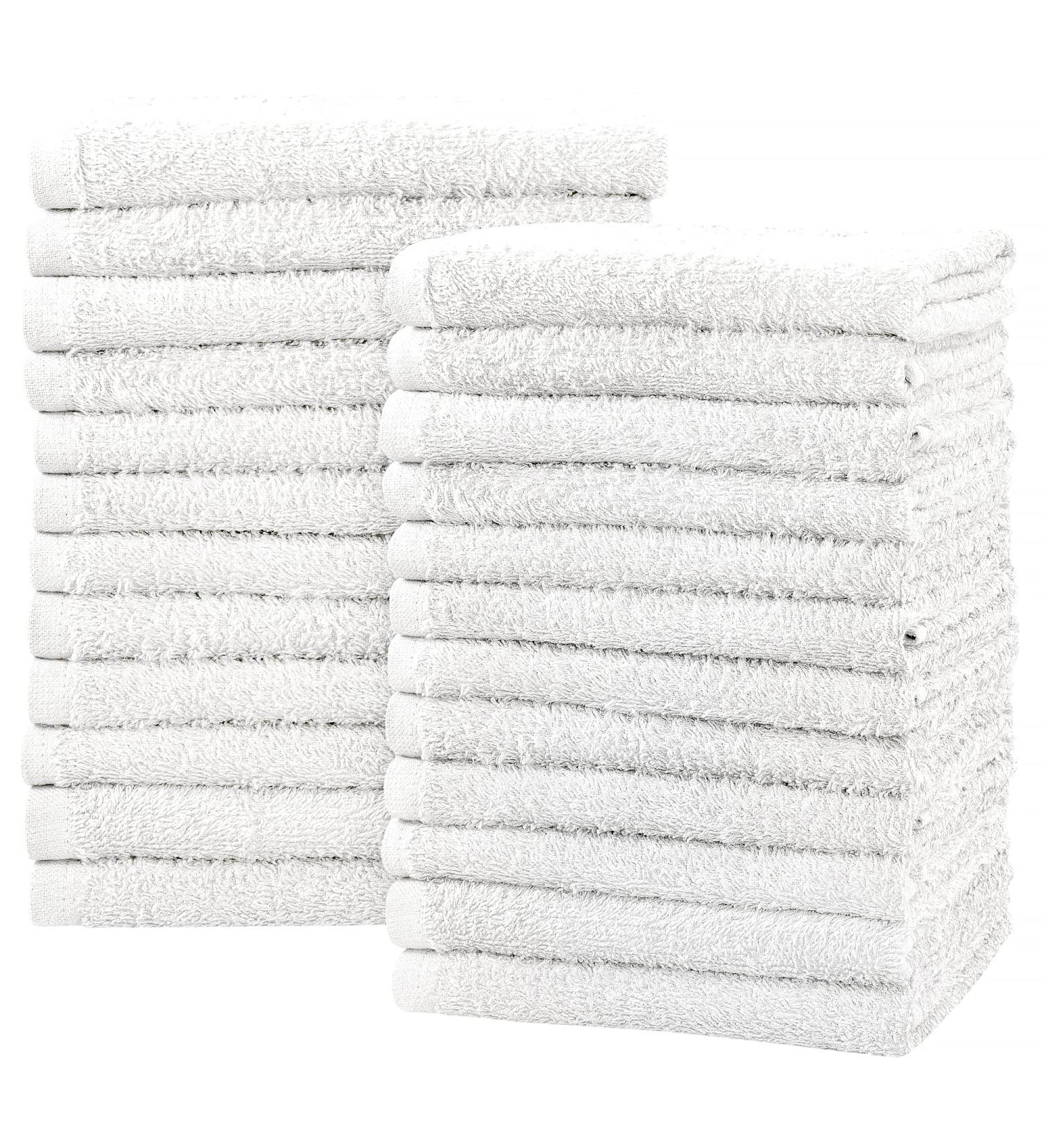 24 Pack SIMPLY LOFTY Salon Towels 16x26 Inch - 100% Ring Spun Cotton Hand Towels for Spa, Gym, Beauty Salon, and Home Hair Care - Highly Absorbent (White) - Buy Online on SooperMarket.com