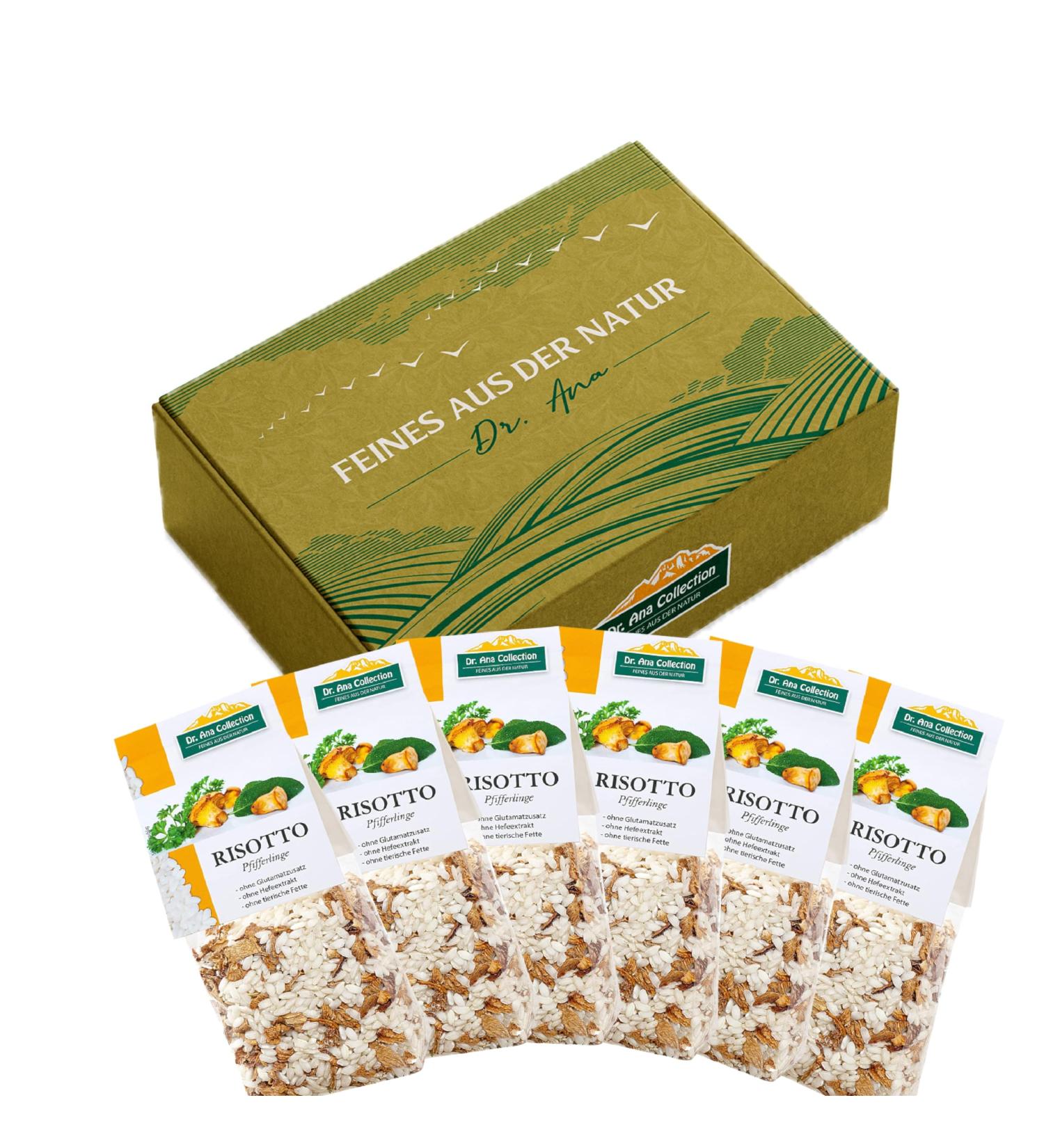 Dr. Ana Collection Italian Risotto Chanterelles (6-Pack) | Vegan No Additives Ready Mix with 100% Arborio Rice | Italian Specialty (6 x 200g) - Buy Online on SooperMarket.com