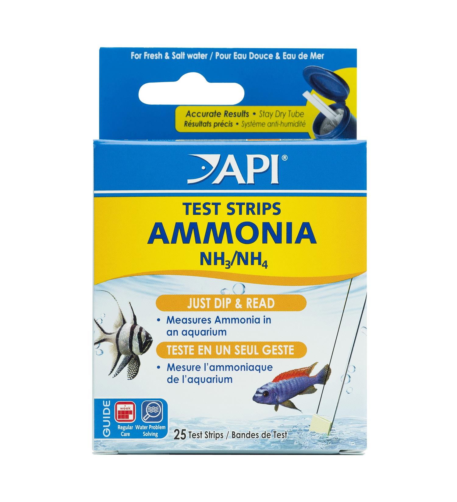 API Test Strips  for Variety of Water Parameters  Monitor Aquarium Water Quality and Help Prevent Invisible Water Problems That can be Harmful to Fish  Use Weekly and When Problems Appear 25 - Count Aquarium Water Testing - Buy Online on SooperMarket.com