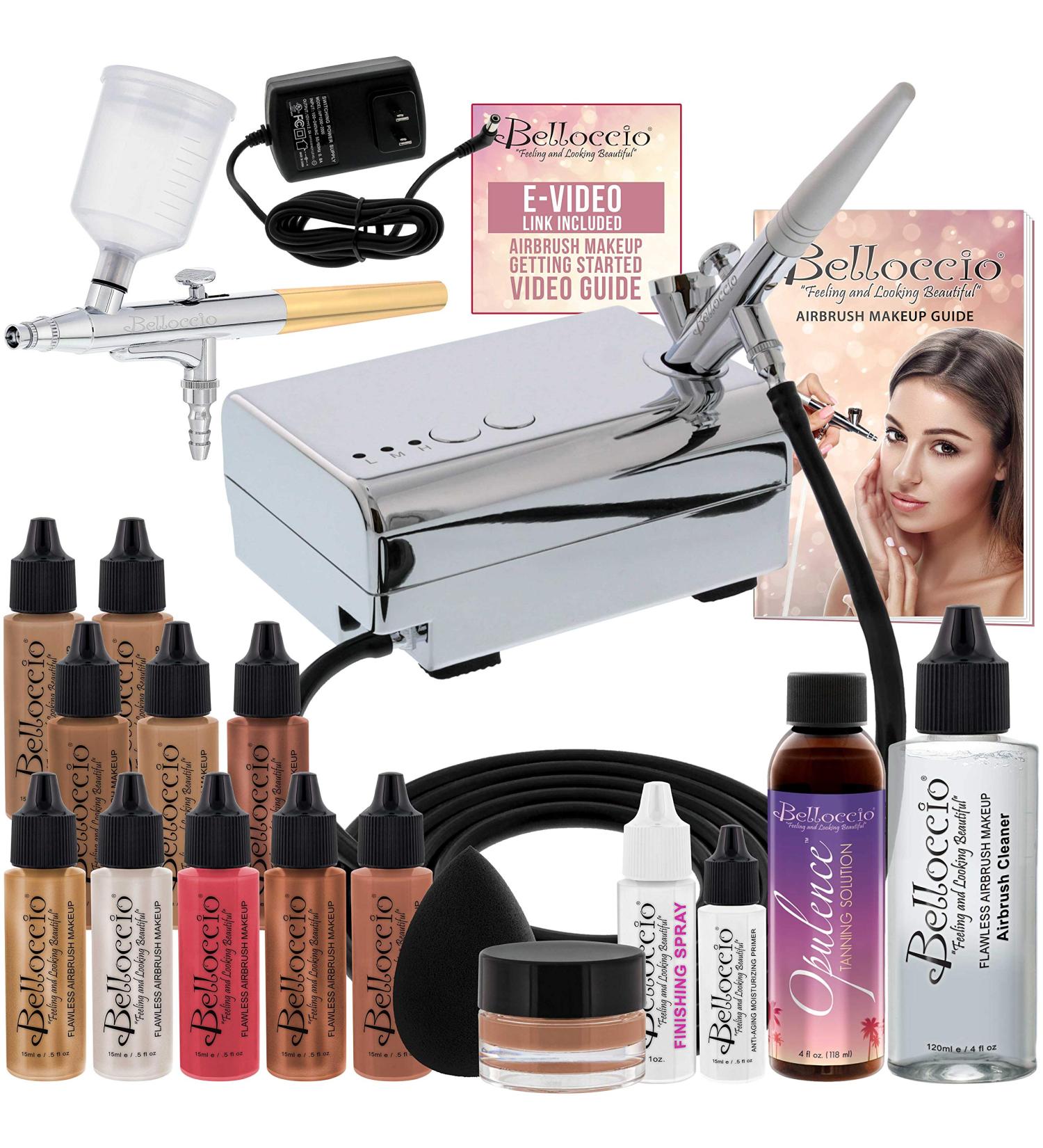 Belloccio Airbrush Makeup & Tanning System - TAN Foundation & Blush Set for Flawless Skin - Buy Online on SooperMarket.com