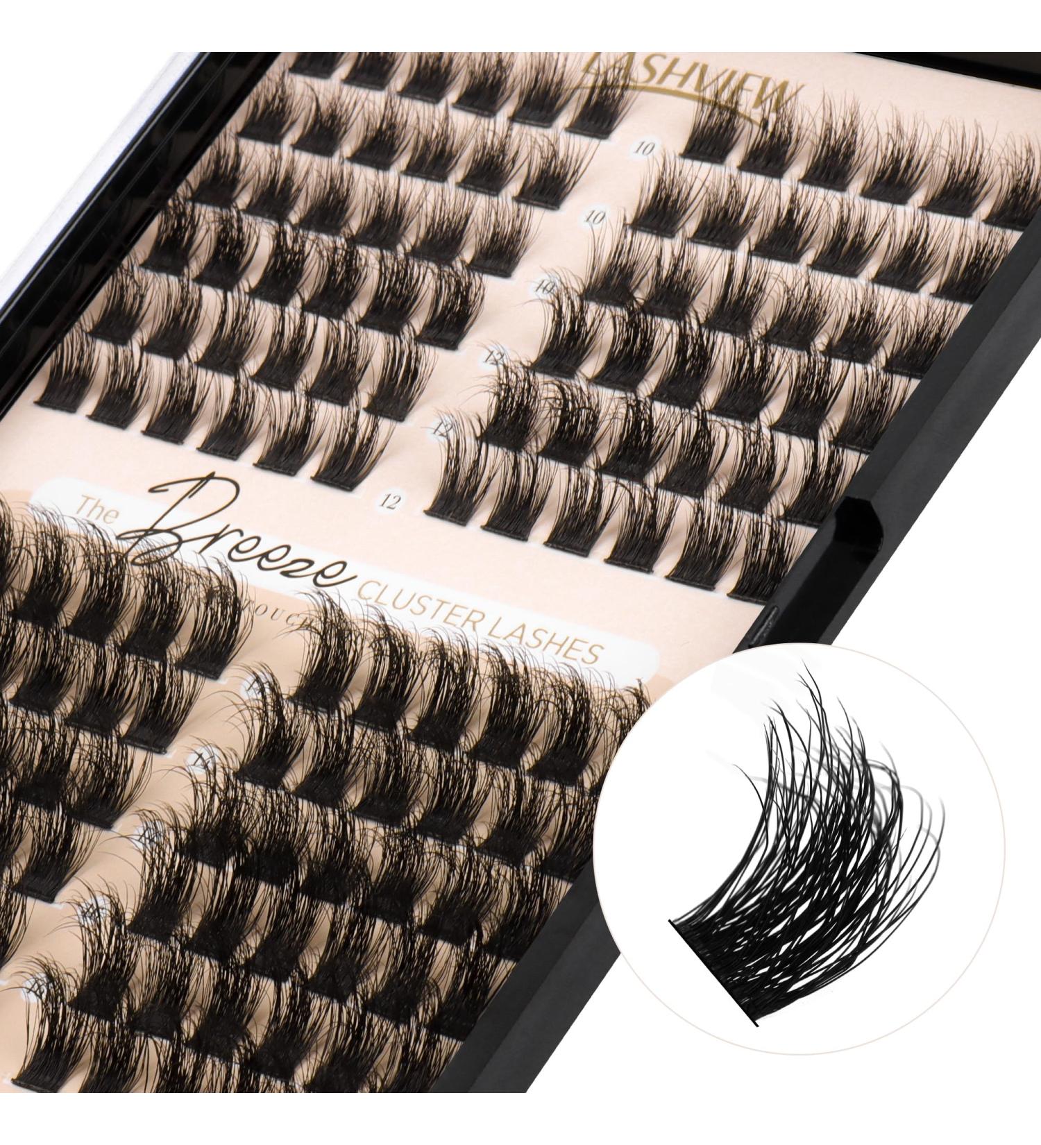 Lashview 144 PCS 3D Cluster Lashes - DIY Mega Volume Eyelash Extensions | Reusable Super Thin Band Individual Lashes - Buy Online on SooperMarket.com