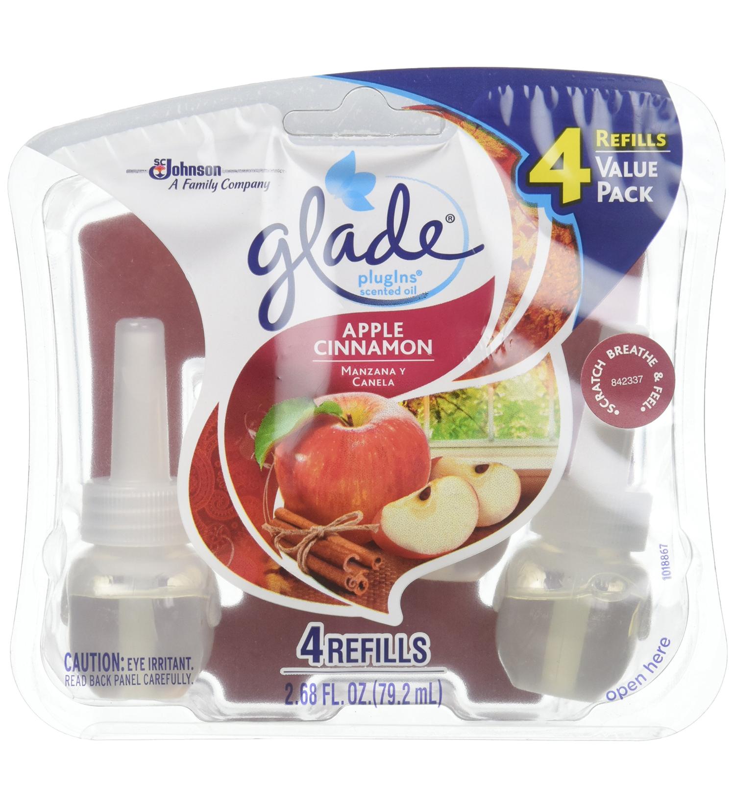 Buy Glade Plugins Scented Oil Refill - Apple Cinnamon 4 Ct (2.68 Oz) | International Shipping Available - Buy Online on SooperMarket.com