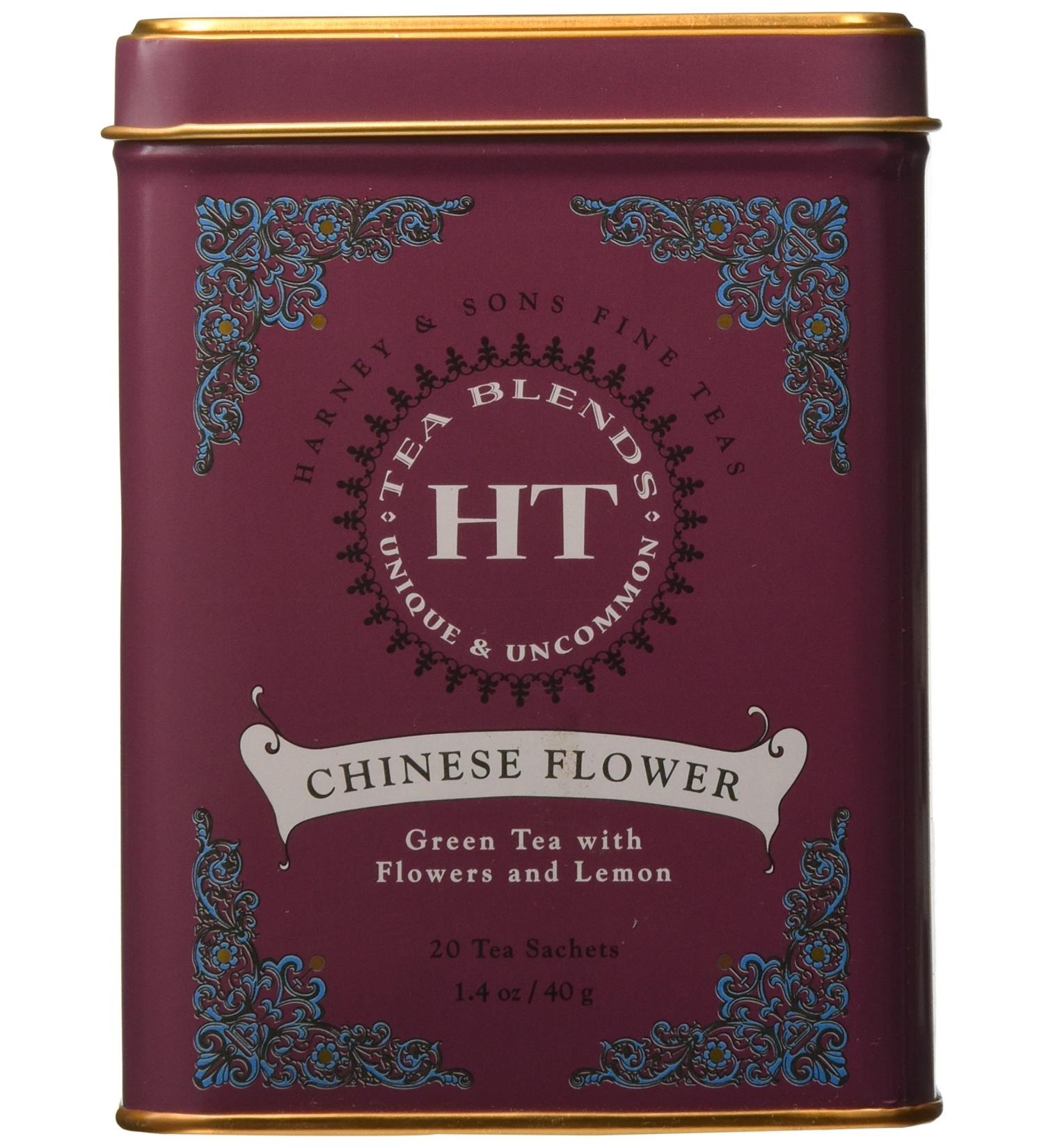 Harney & Sons Chinese Flower Tea Blend - 20 Sachets (1.4 oz) | Premium Loose Leaf Herbal Tea - Buy Online on SooperMarket.com