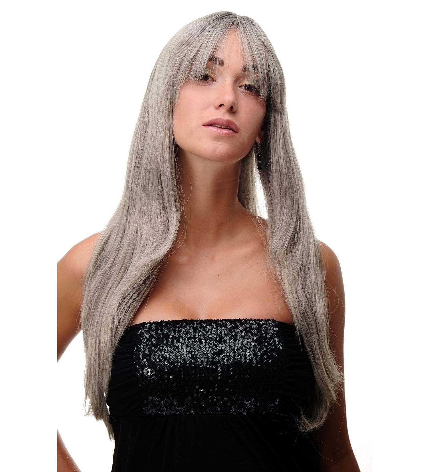 Buy WIG ME UP Grey Silver Black Long Straight Wig 70cm | Sexy Long-Haired Hairstyle | International Shipping Available - Buy Online on SooperMarket.com