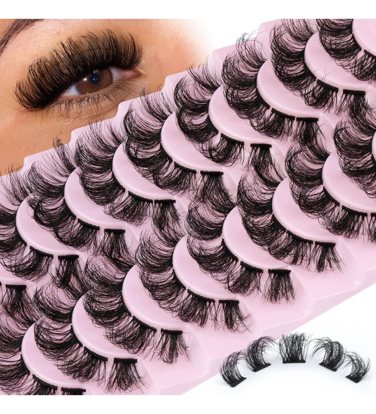 Dramatic D Curl 100 pcs Fluffy Mink Lash Clusters - DIY False Eyelashes by EYDEVRO - Buy Online on SooperMarket.com