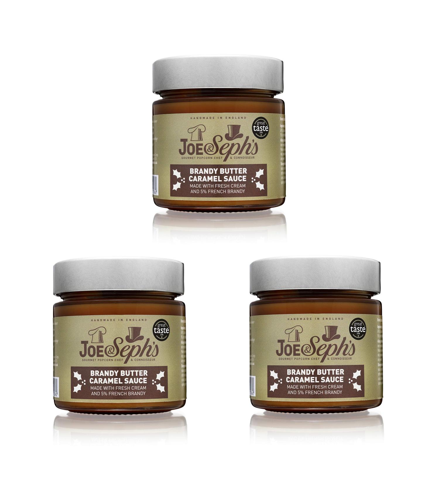 Joe & Sephs Brandy Butter Caramel Sauce (3x230g) | Great Taste Award Winning Caramel Syrup for Ice Cream, Coffee & Baking - Buy Online on SooperMarket.com