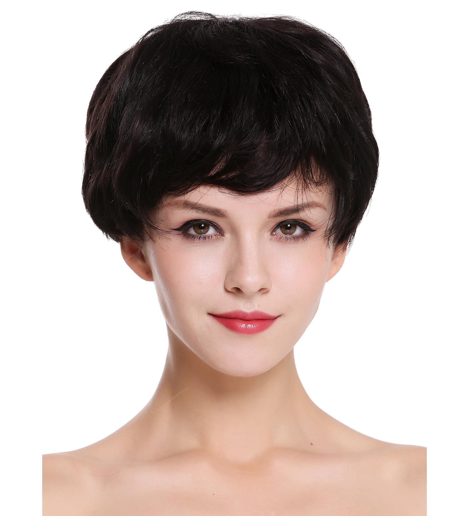 Buy WIG ME UP RGH-6994-HH-1B Human Hair Short Bob Wig - Black Wavy Ladies Wig with Combs | International Shipping Available - Buy Online on SooperMarket.com