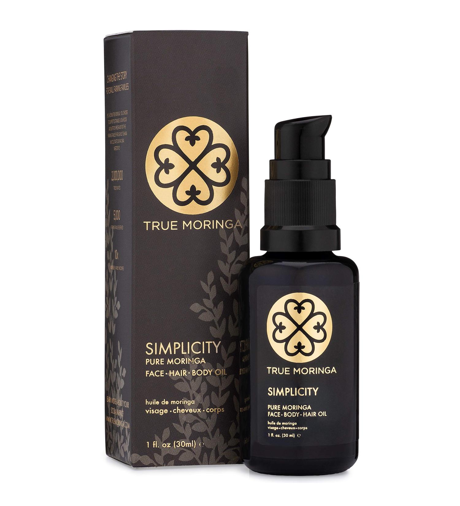 True Moringa Oil - 100% Pure Cold-Pressed Oil for Face, Body & Hair - Anti-aging, Reduce Wrinkles & Age Spots - Vegan & Non-GMO - 30 ml - Buy Online on SooperMarket.com