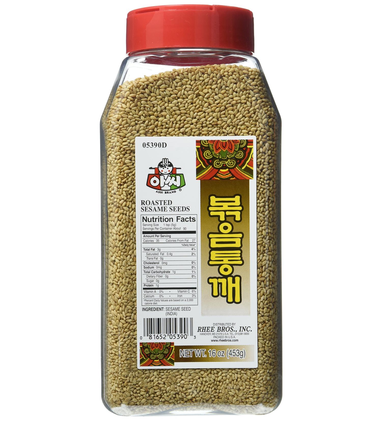 Assi Roasted Sesame Seeds - 16 oz | Premium Quality Sesame Seeds - Buy Online on SooperMarket.com