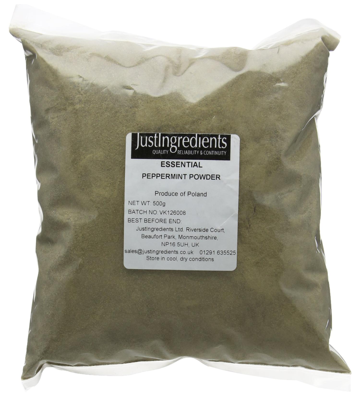 JustIngredients Essentials Peppermint Powder 500 g - Buy Online on SooperMarket.com