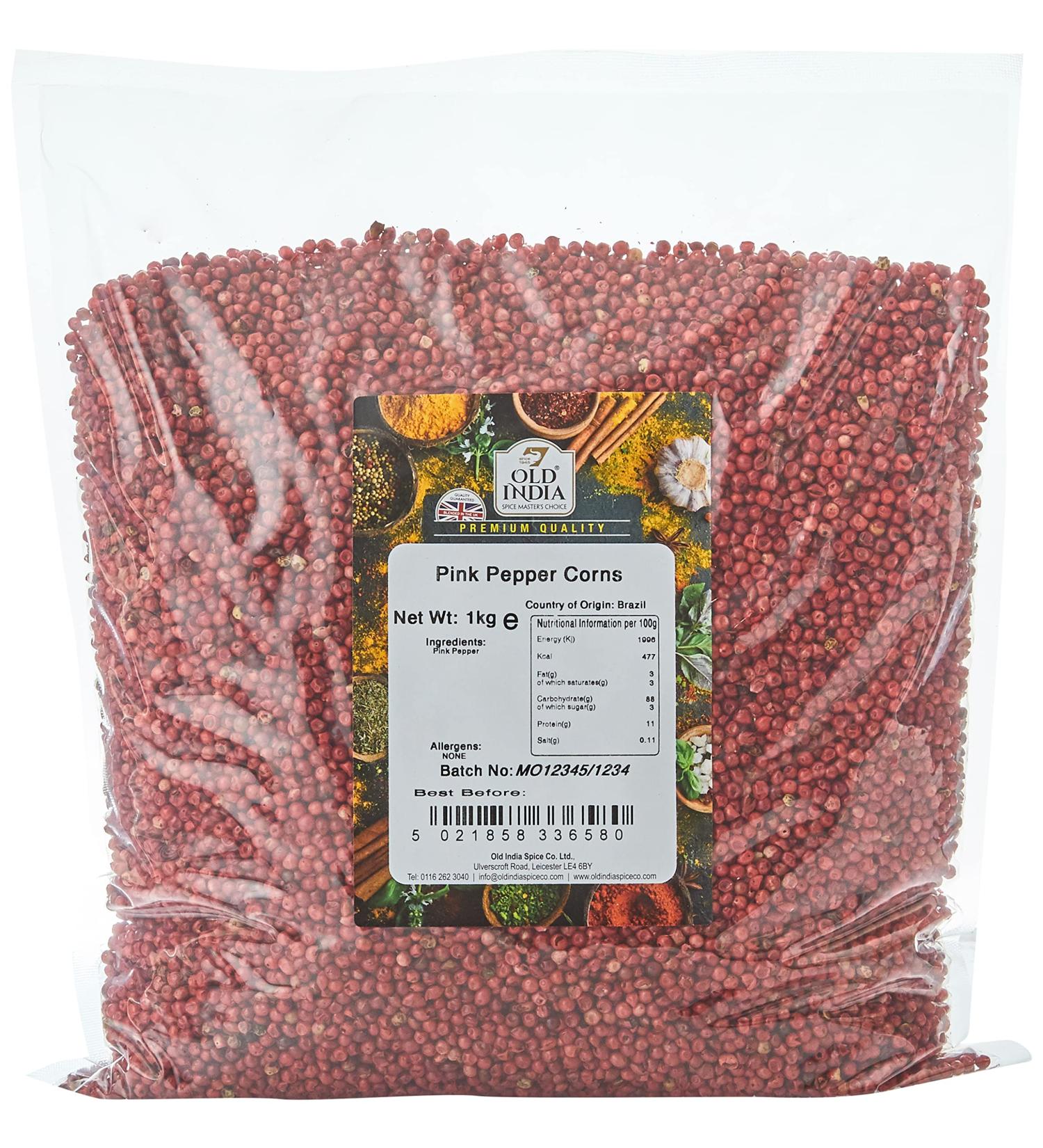 Old India Pink Peppercorns 1kg - Premium Quality Spices for Culinary Delights - Buy Online on SooperMarket.com