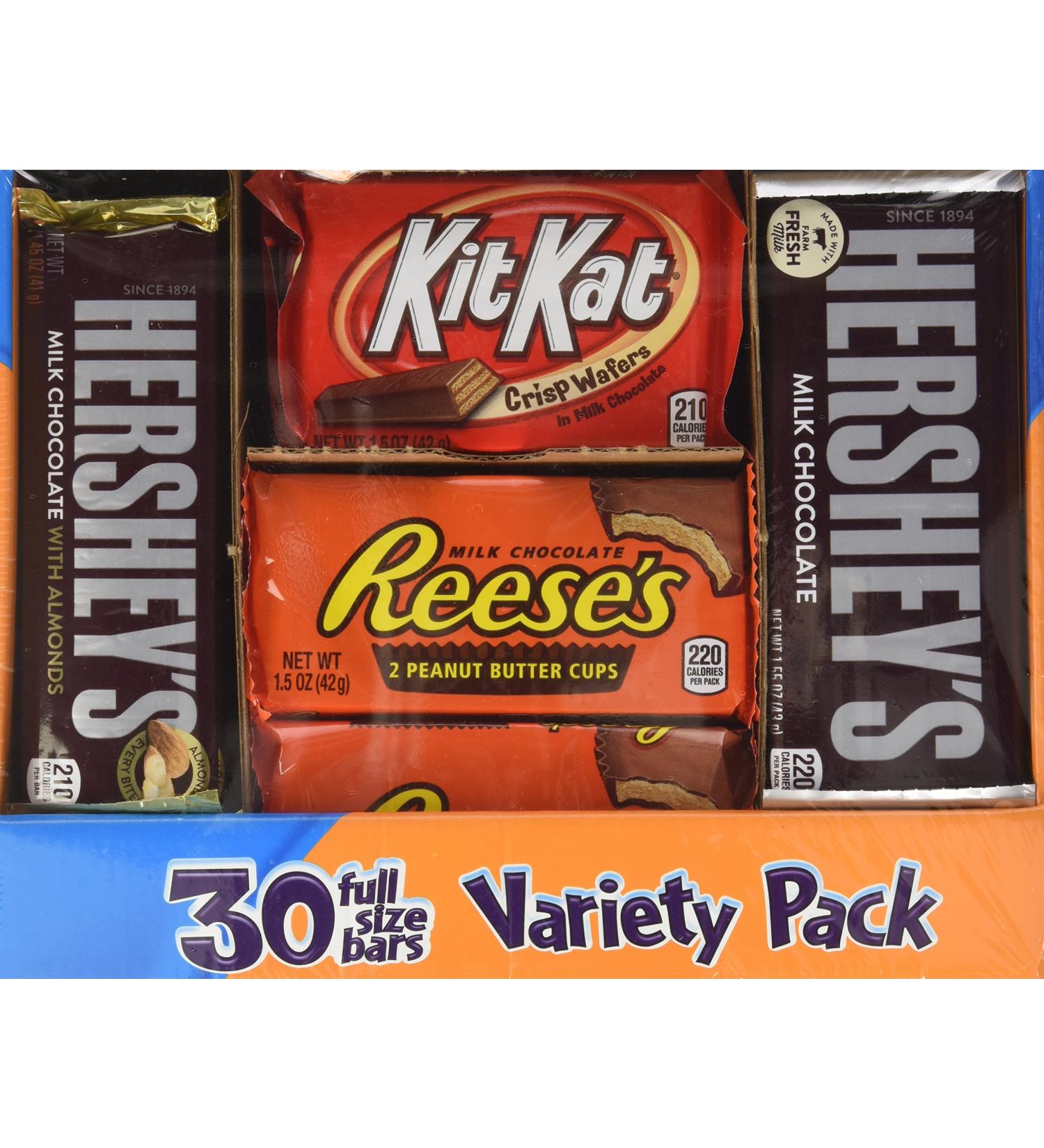 Hershey's Chocolate Variety Pack 45oz - Pack of 12 | Assorted 2.81lb Bulk Candy Assortment for Parties & Snacking - Buy Online on SooperMarket.com
