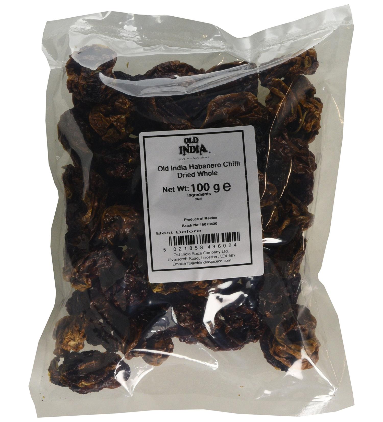 Old India Habanero Chilli Dried Whole 100g - Premium Quality Spice for Heat Seekers - Buy Online on SooperMarket.com