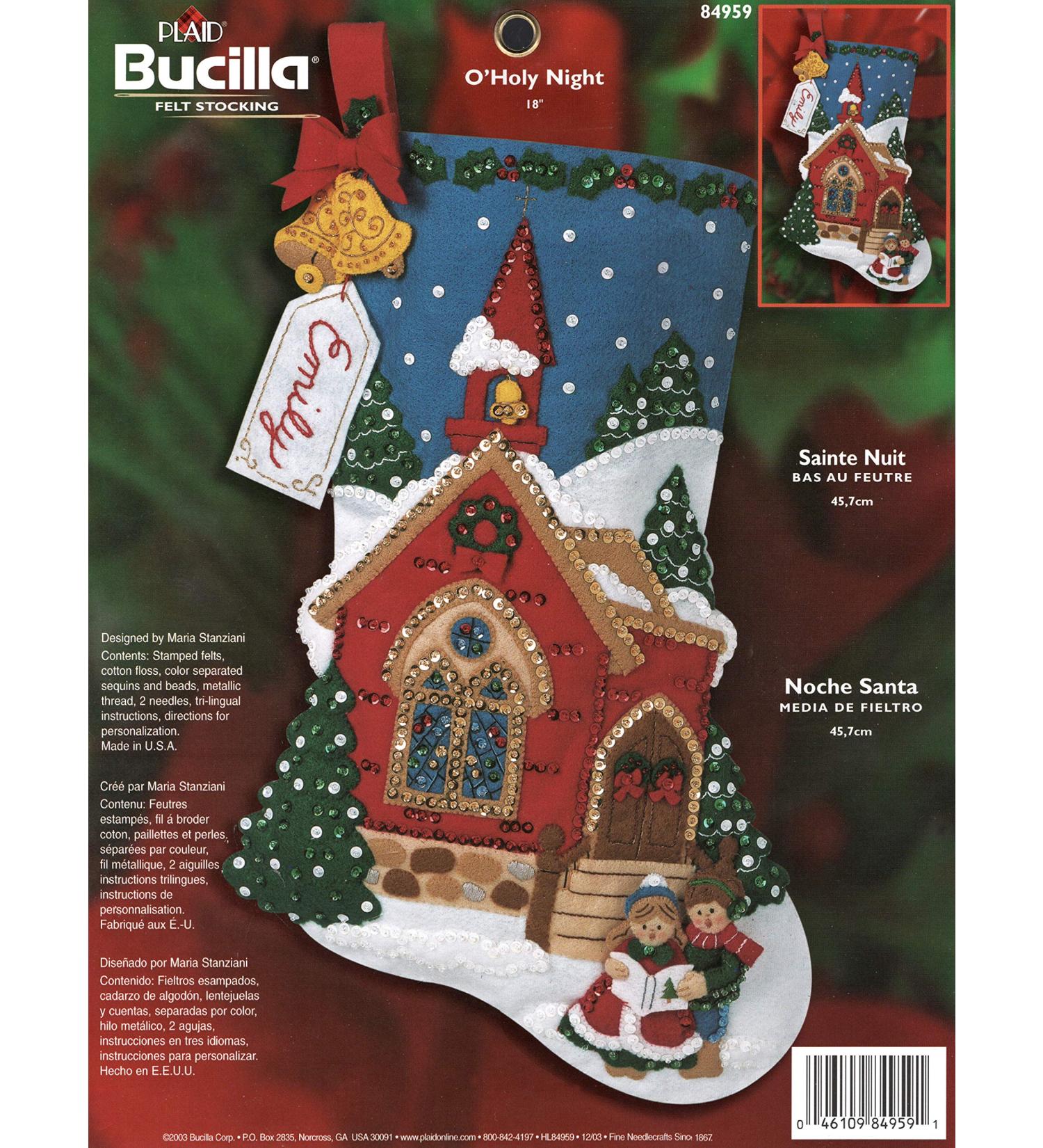 Bucilla O' Holy Night Felt Applique Stocking Kit 84959