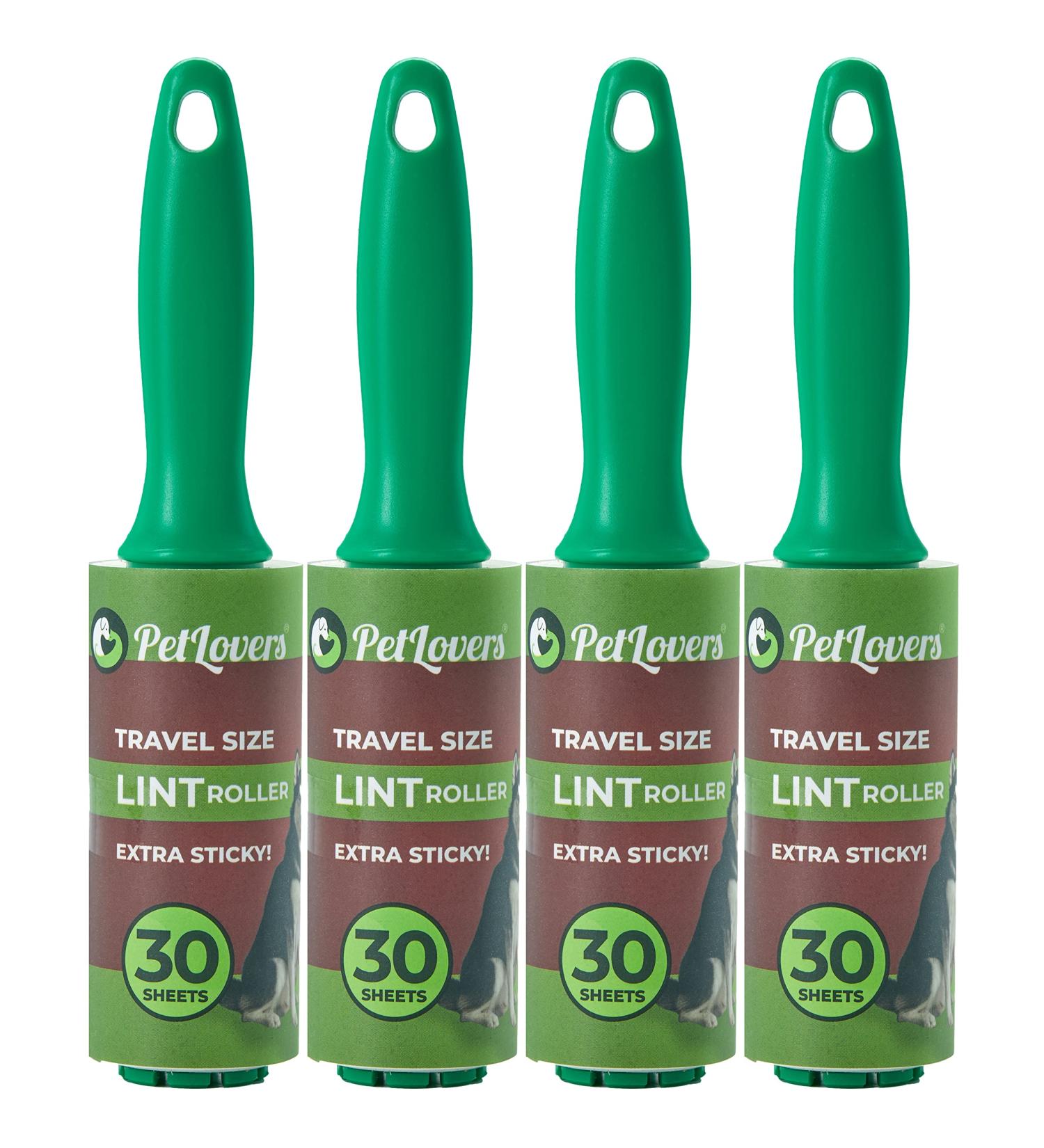 PetLovers Mini Lint Rollers - Extra Sticky (4 Pack) - Travel Size for Pet Hair - Buy Online on SooperMarket.com