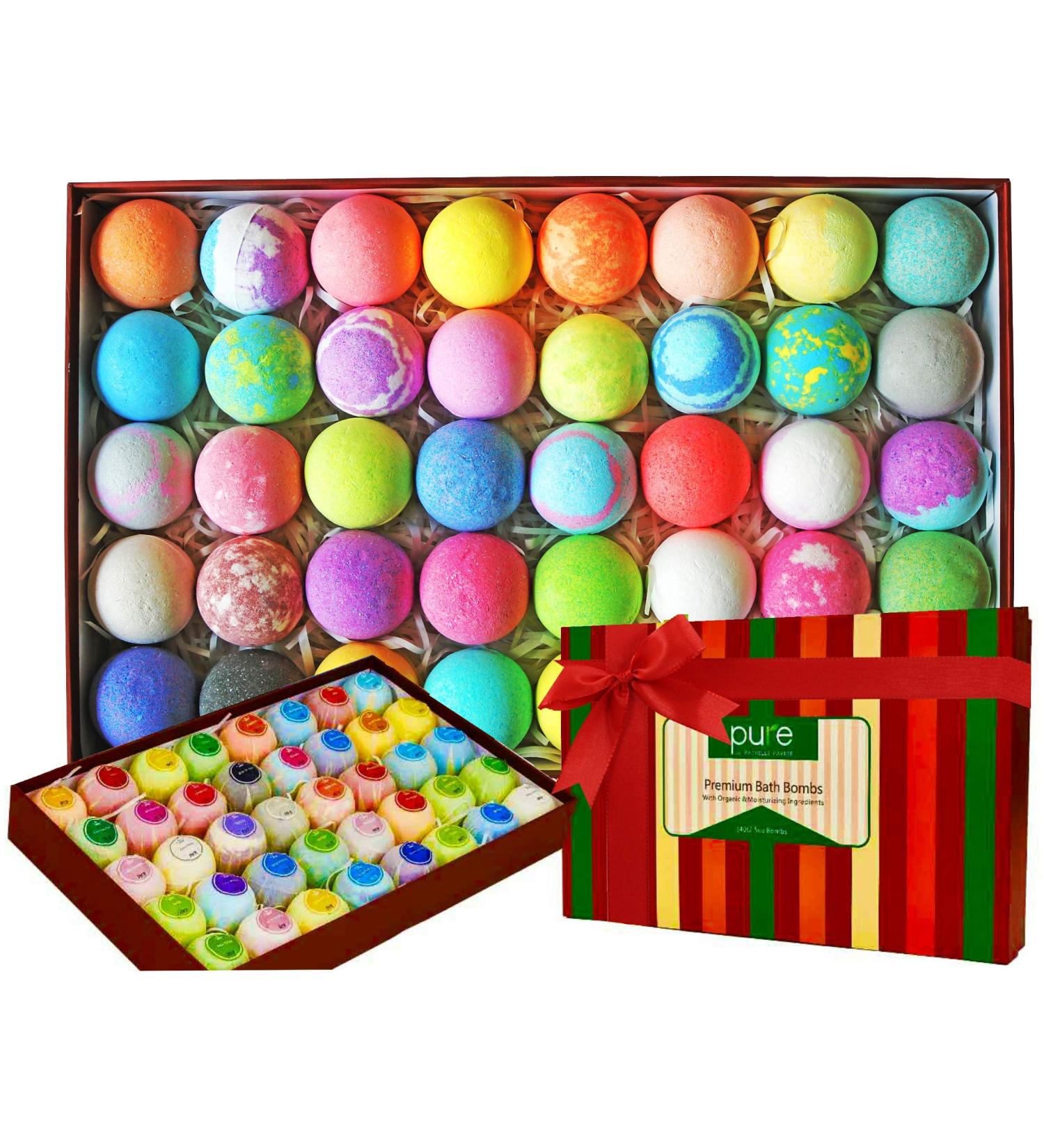 Indulge in Luxury with Natural Bath Bombs Gift Set - Relaxing Spa Balls Infused with Essential Oils & Shea Butter for Women & Kids! Sulfate & Paraben Free - Buy Online on SooperMarket.com