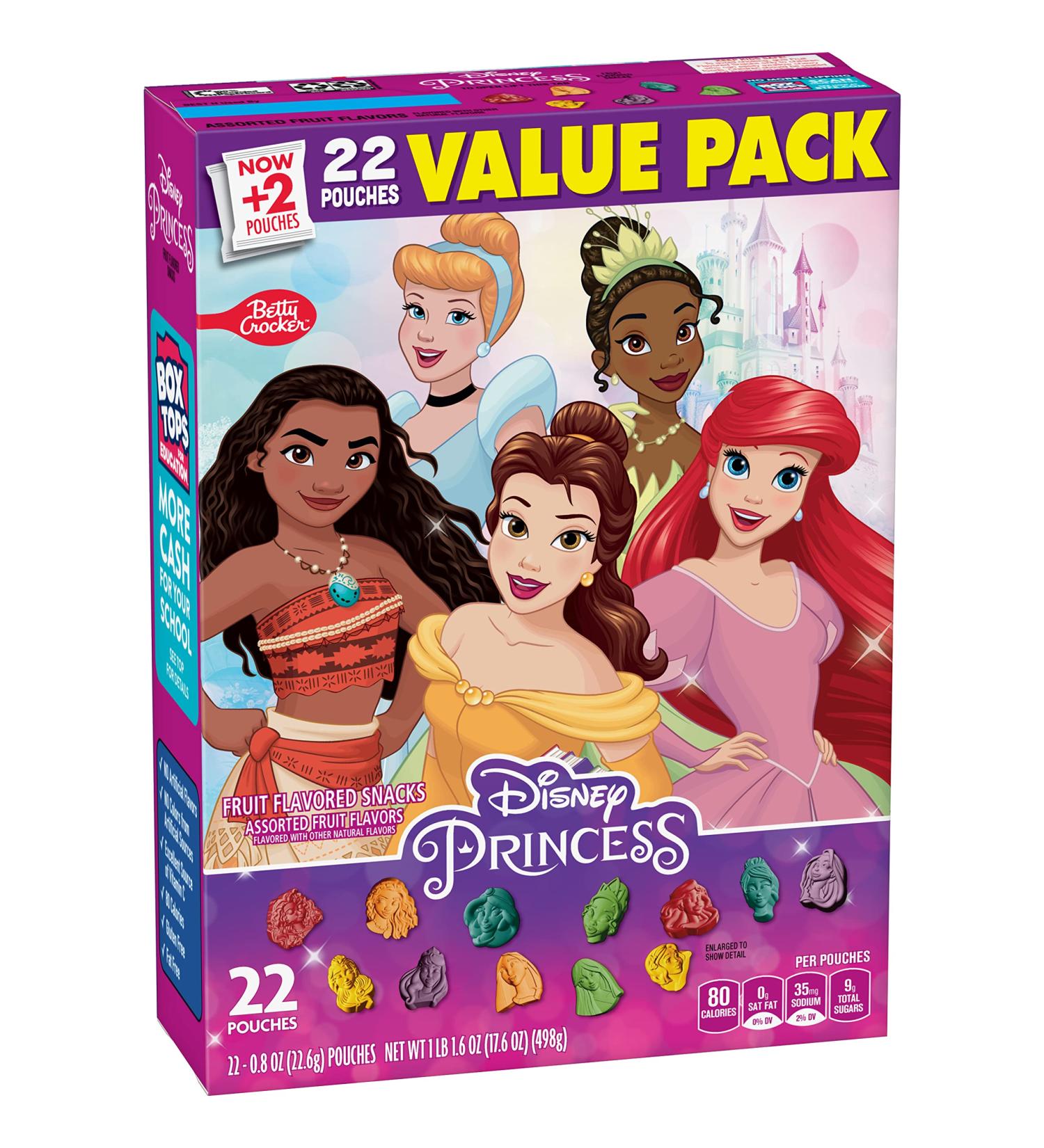 Disney Princess Fruit Flavored Snacks Value Pack - 22 ct | Delicious Treats for Kids - Buy Online on SooperMarket.com