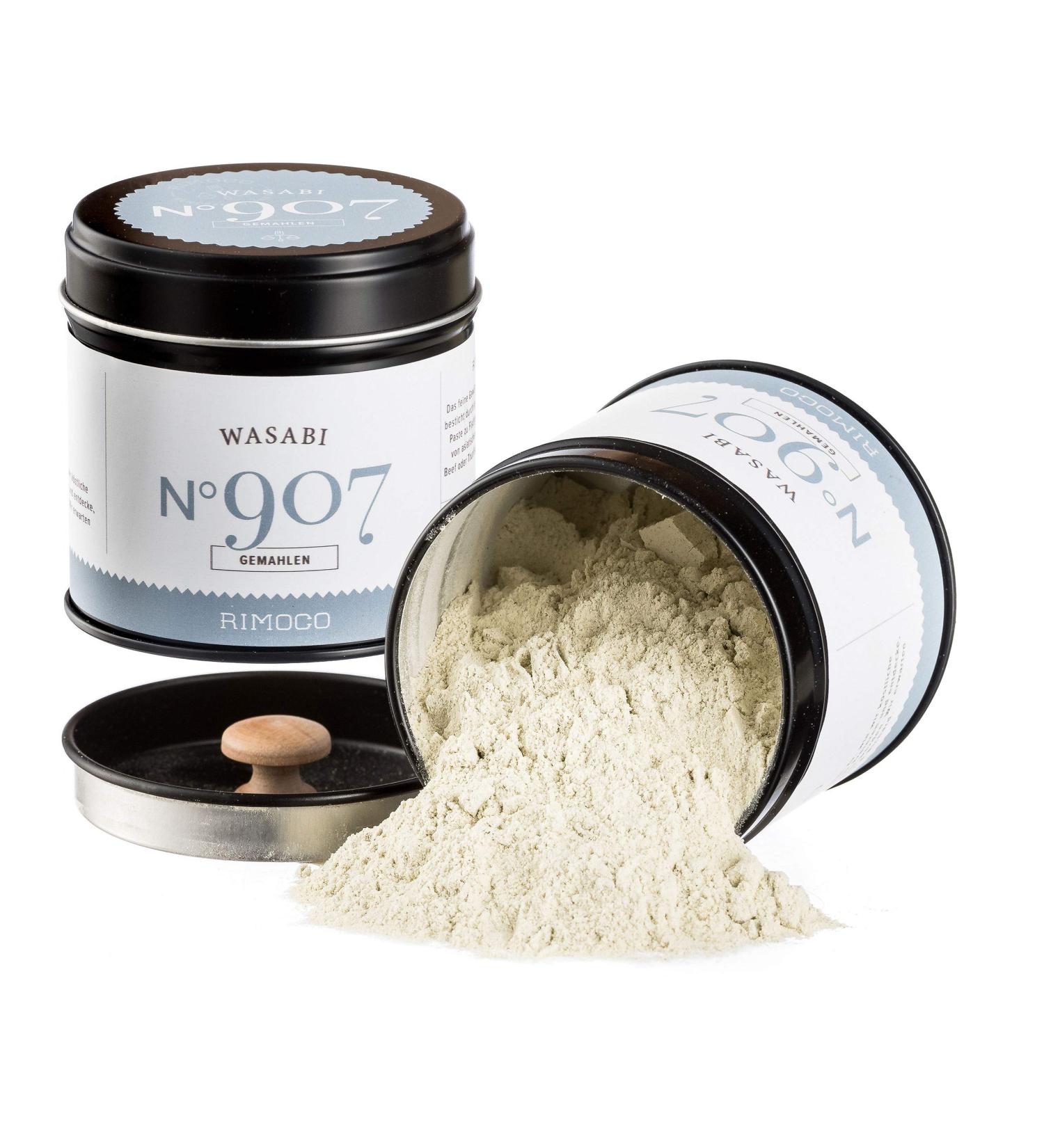 Rimoco N 907 Wasabi Powder - Authentic 100% Wasabia Japonica | Finely Ground Wasabi for Paste | Elegant 40g Spice Jar with Aromadeckel - Buy Online on SooperMarket.com