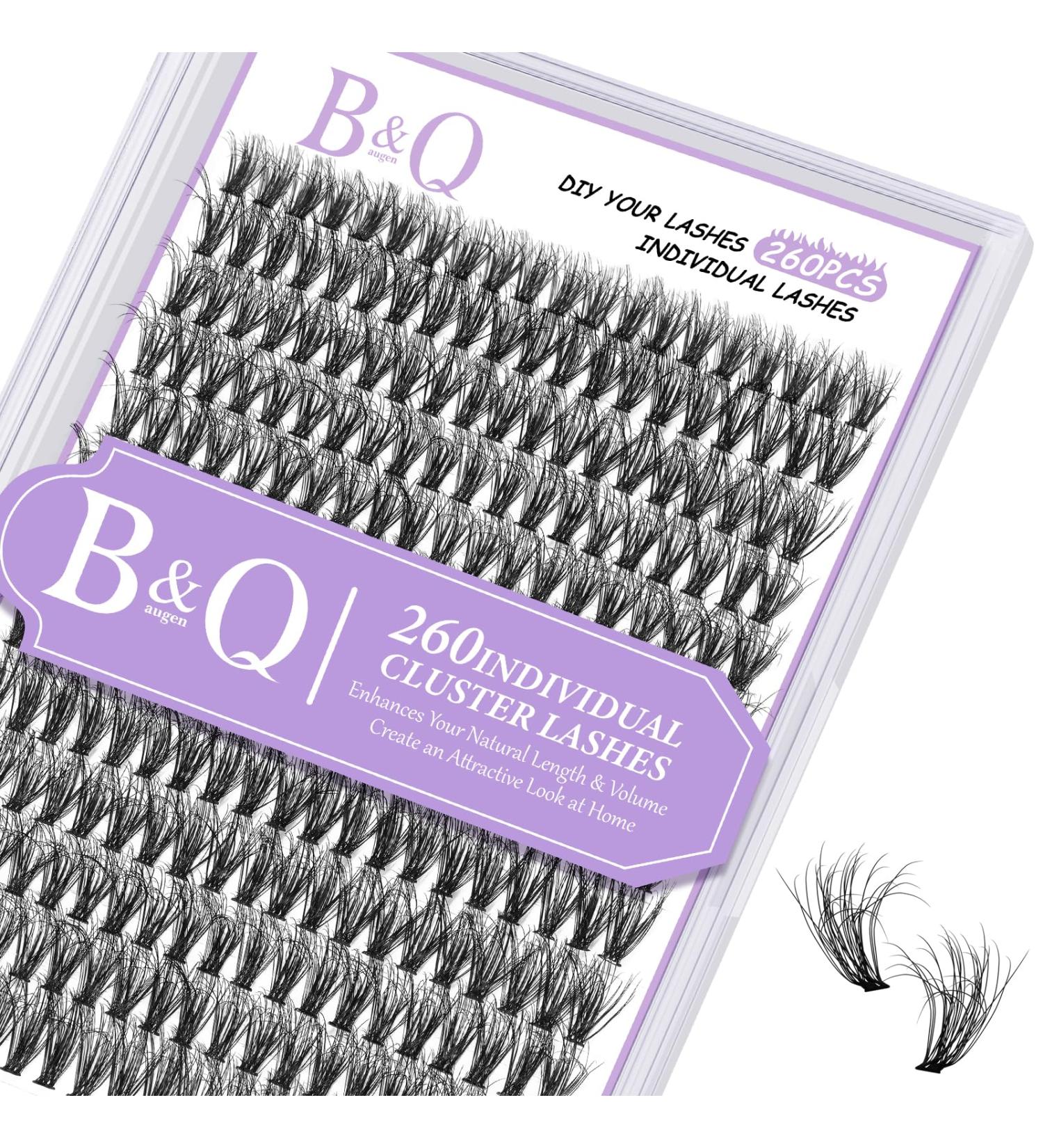 Lash Clusters Individual Lashes 260 PCS 30D 40D 13mm 3D Natural Wispy Effect - DIY Fluffy Eyelash Extensions at Home | 280PCS 3D Fluffy 30D 13mm - Buy Online on SooperMarket.com