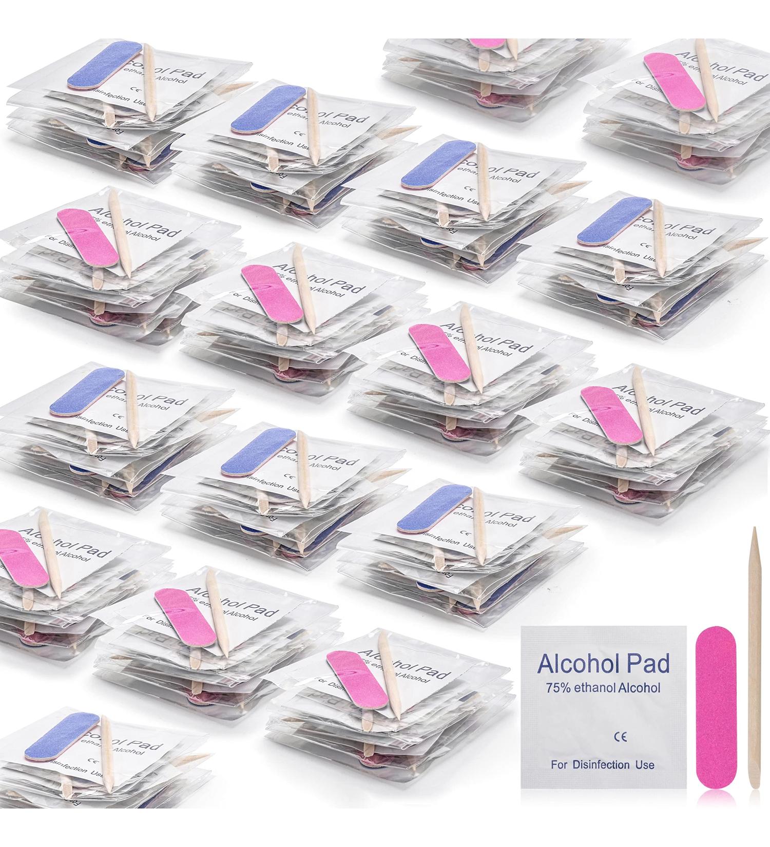 48Pcs Disposable Manicure Kit - Nail File, Wood Stick, Cotton Pad for Nail Design & Stamping Art - Buy Online on SooperMarket.com