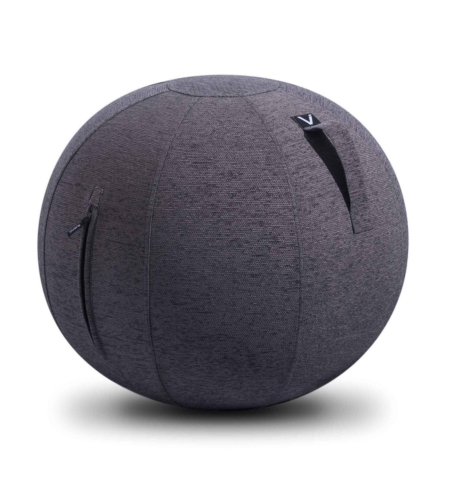 Vivora Luno Exercise Ball Chair  Chenille for Home Offices  Balance Training  Yoga Ball Max Charcoal - Buy Online on SooperMarket.com