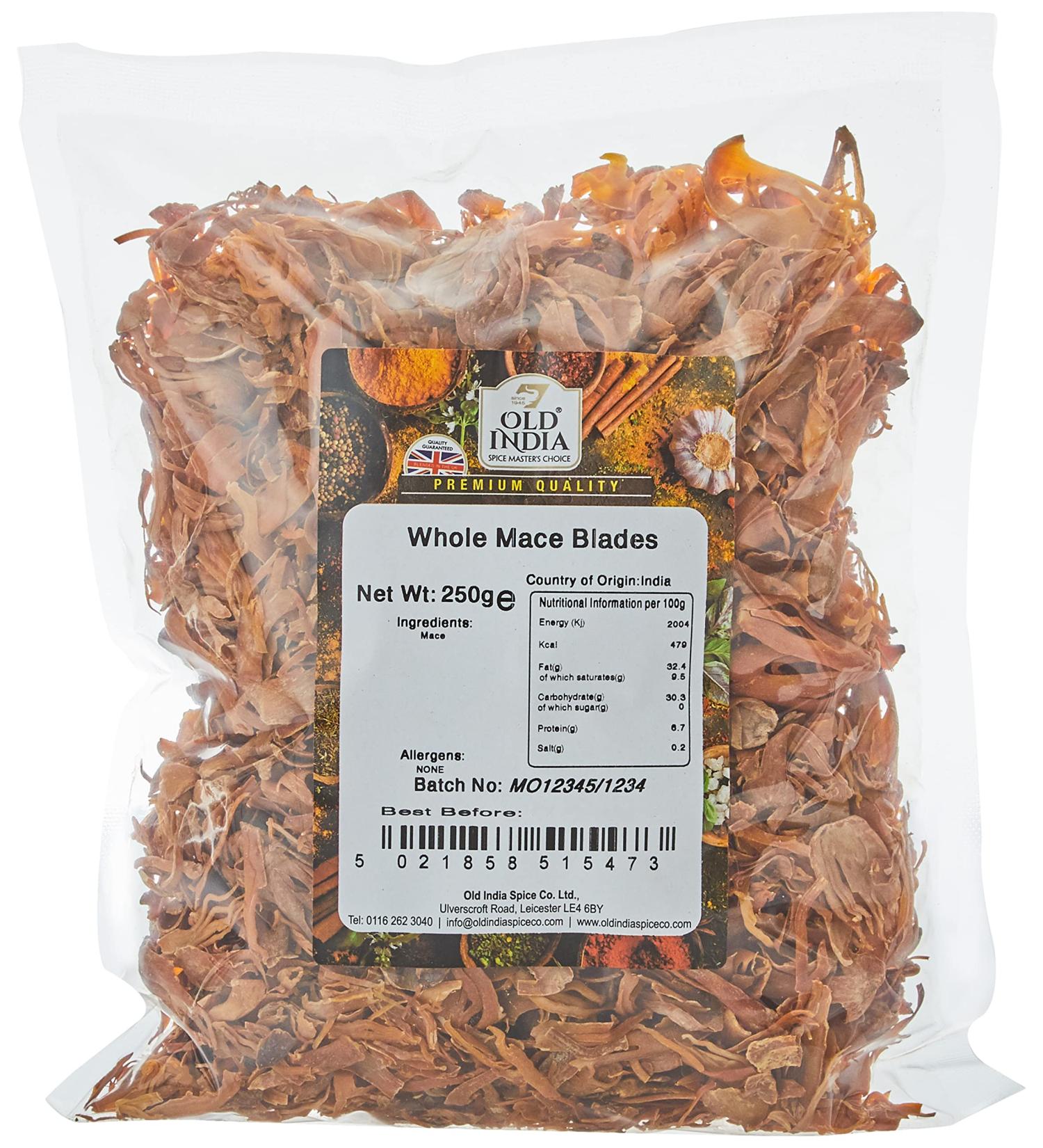 Old India Whole Mace Blades 250g - High Quality Spice for Cooking (Pack of 1) - Buy Online on SooperMarket.com