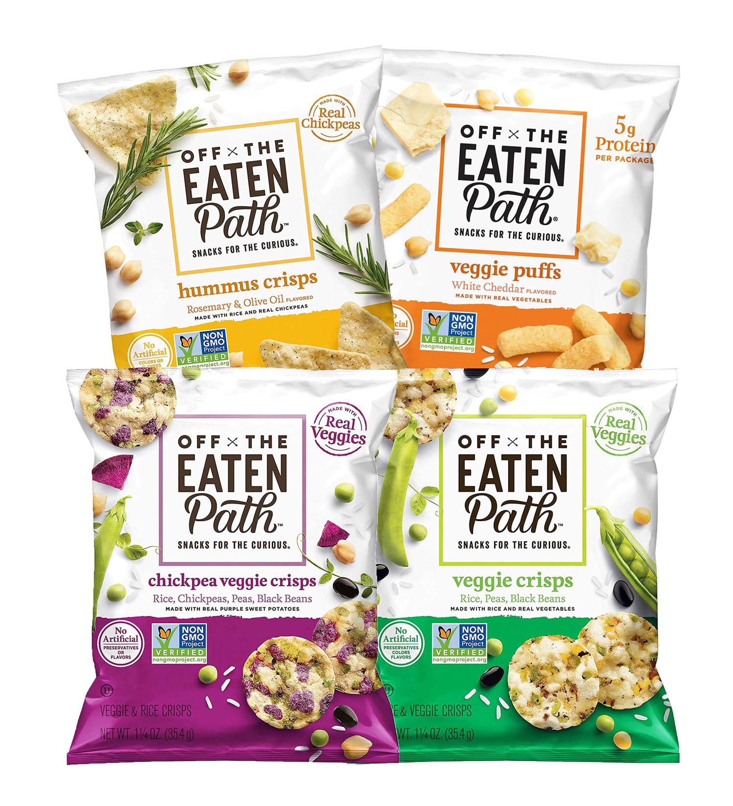 Off the Eaten Path 4 Flavor Sampler Variety Pack - 1.25oz (Pack of 16) | Assorted Flavors | Healthy Snacks - Buy Online on SooperMarket.com