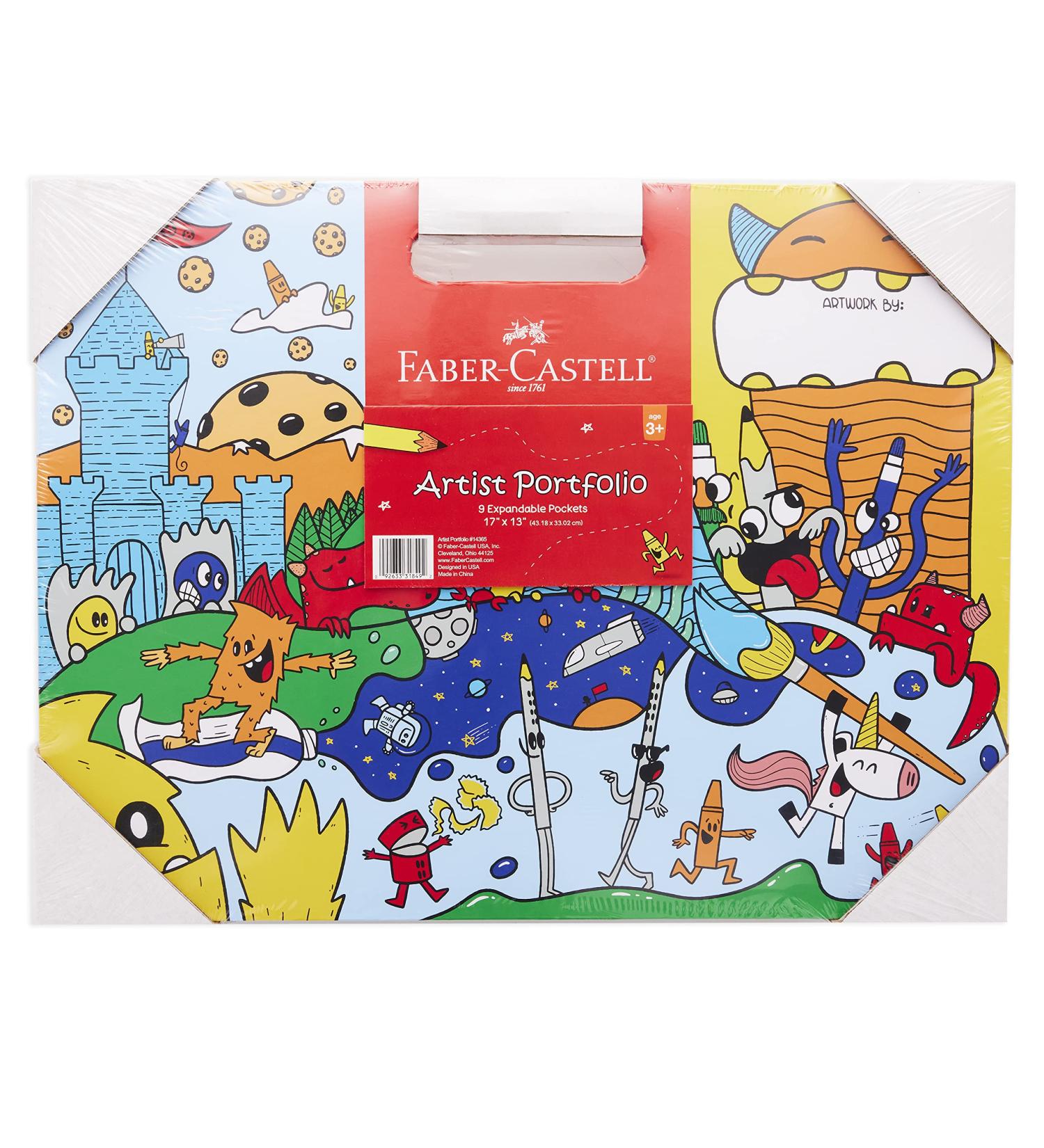 Faber-Castell Kids Artist Portfolio - 9 Expandable Pockets - 17x13 Large Artwork Organizer - Buy Online on SooperMarket.com