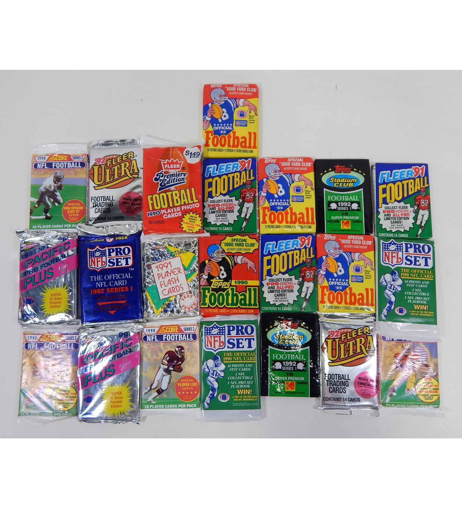Vintage NFL Football Cards Sealed Wax Packs - Ideal for New Collectors - 300 Cards - Buy Online on SooperMarket.com
