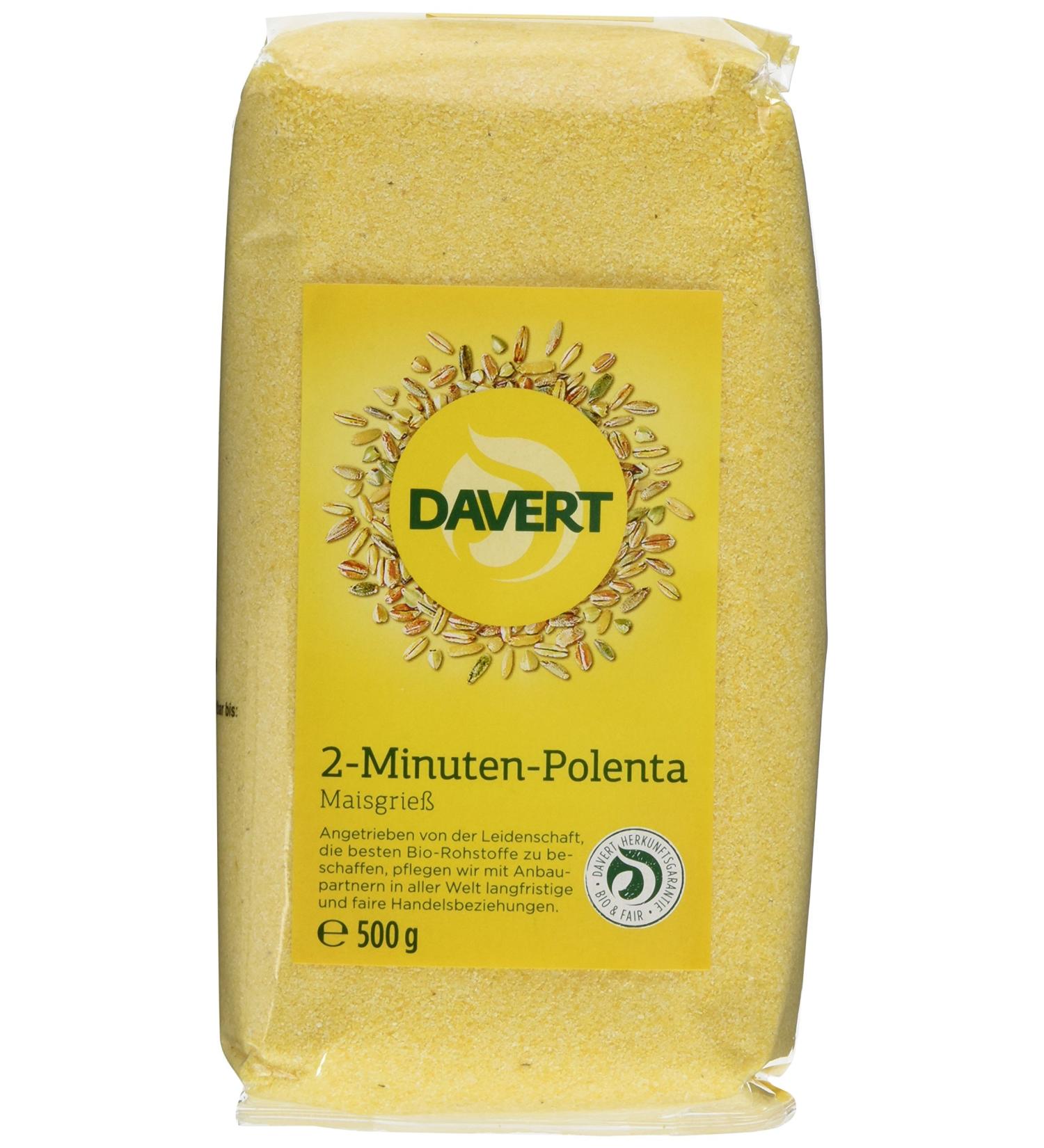 Buy Davert Quick-Cooking Organic Polenta - Pack of 4 (4 x 500g) | International Shipping Available - Buy Online on SooperMarket.com