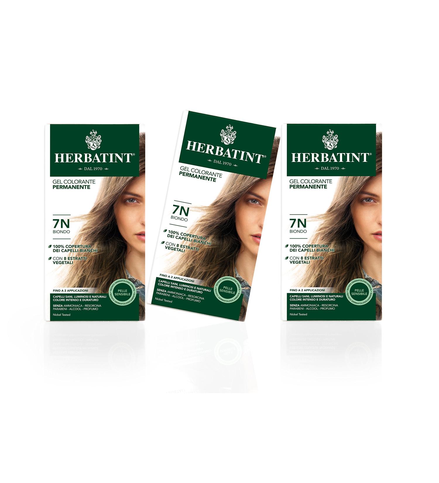 Herbatint Permanent Color Gel for Sensitive Skin - Shade 7N Blonde (450 ml) | International Shipping Available - Buy Online on SooperMarket.com
