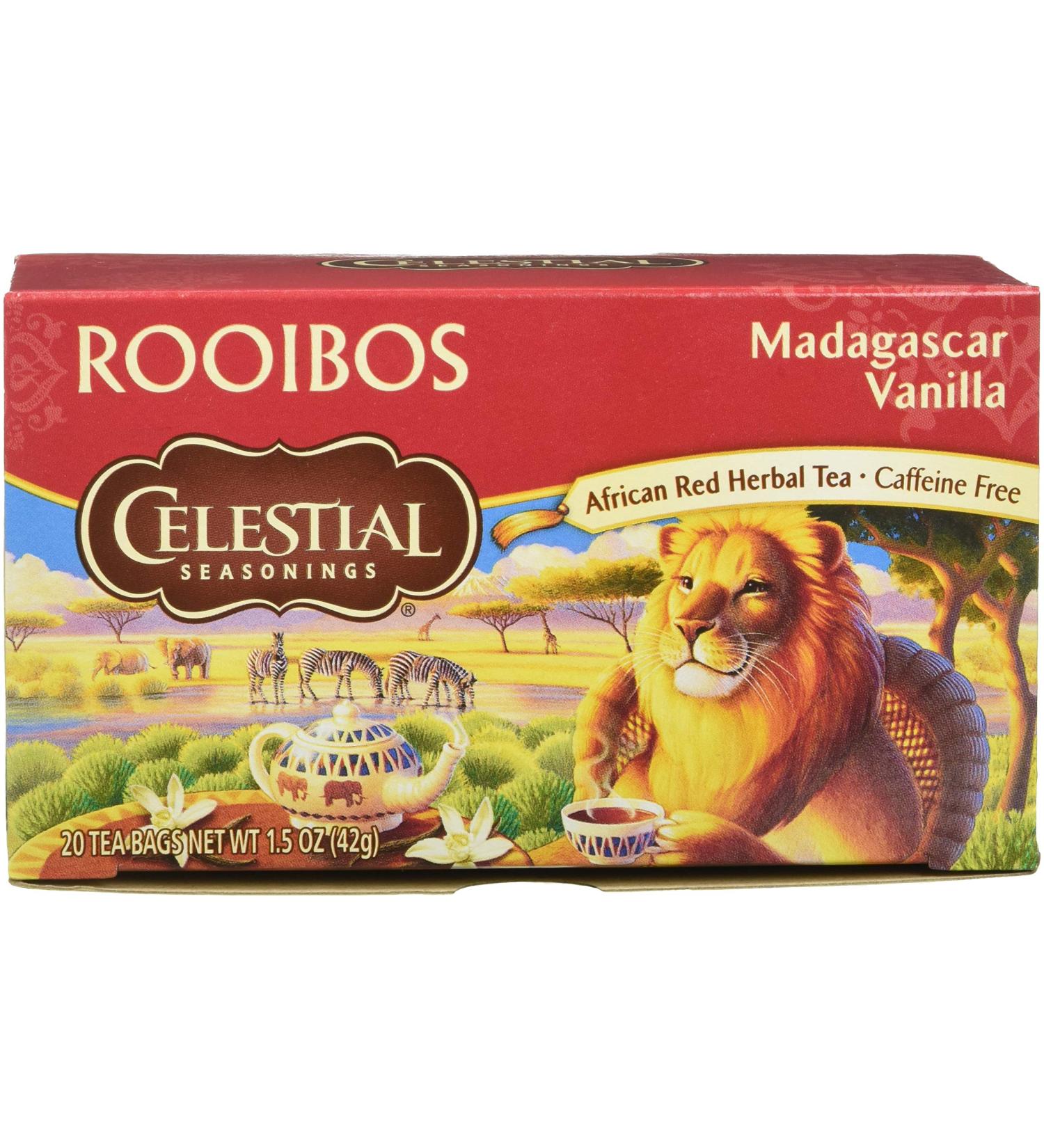 Celestial Seasonings Madagascar Vanilla Red Tea Bags - 20 Count x 20 Packs - Buy Online on SooperMarket.com