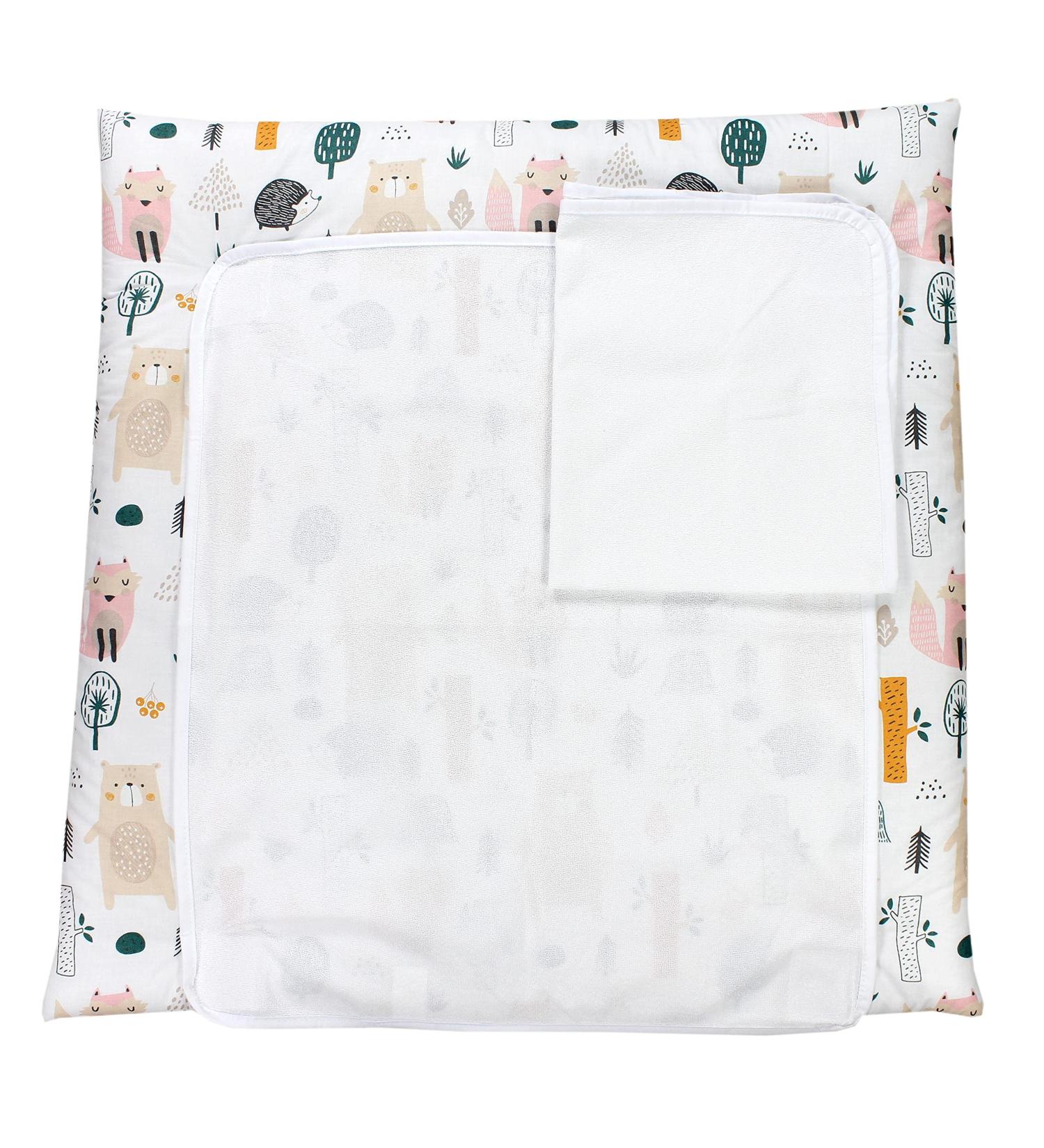 TupTam Baby Changing Mat with 2 Terry Cloth Covers - Forest/Beige 70 x 50 cm | International Shipping Available - Buy Online on SooperMarket.com