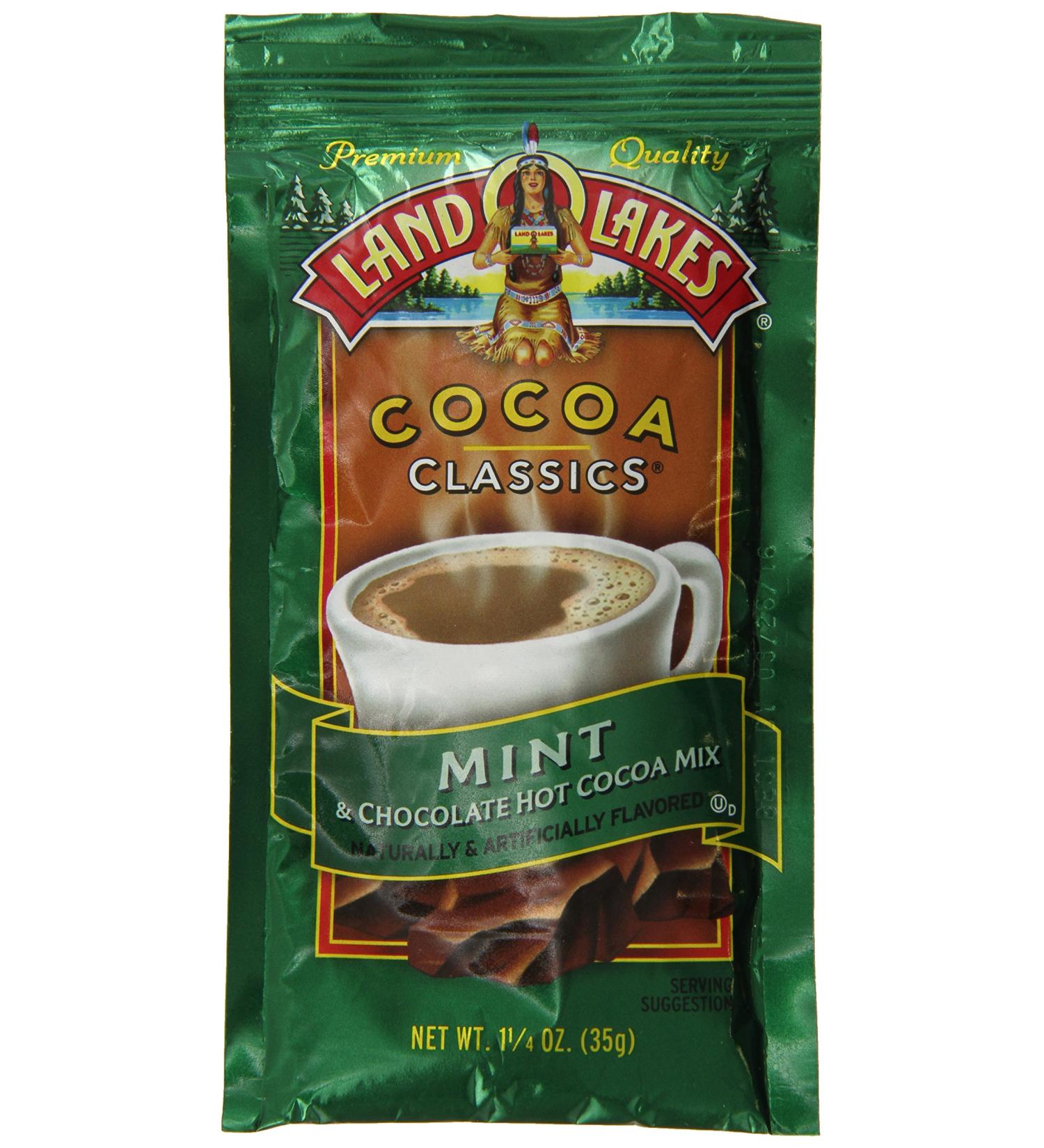 Land-O-Lakes Mint Hot Cocoa Mix 15 oz - Pack of 12 | Delicious and Refreshing Flavor - Buy Online on SooperMarket.com